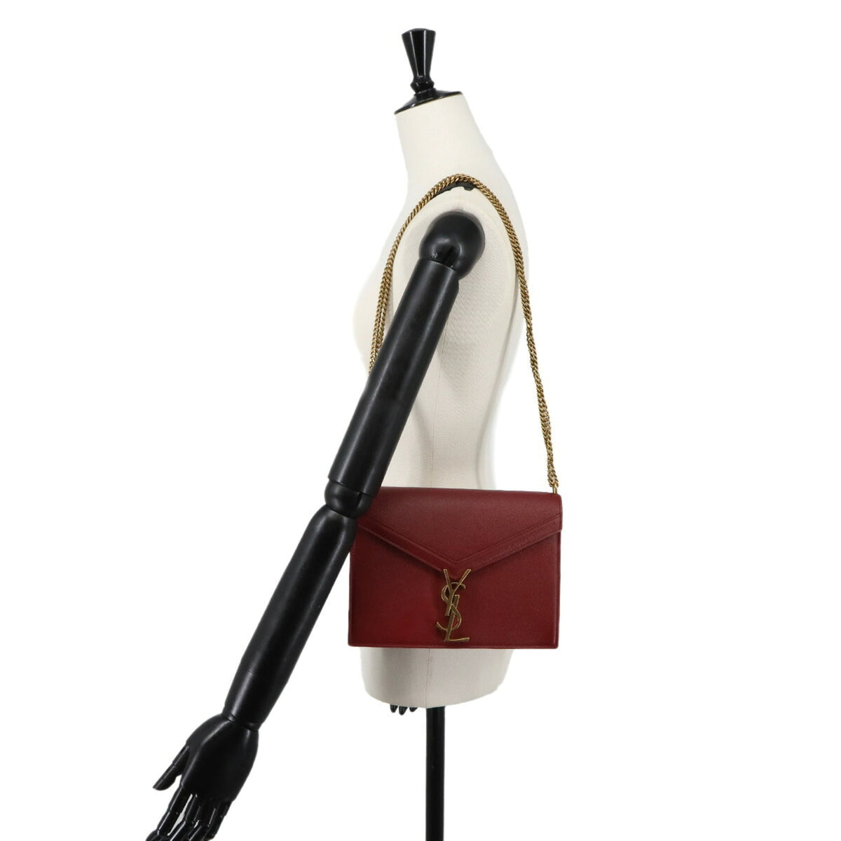 Saint Laurent Red Color Leather Handbag Shoulder Bag (Pre-Owned)