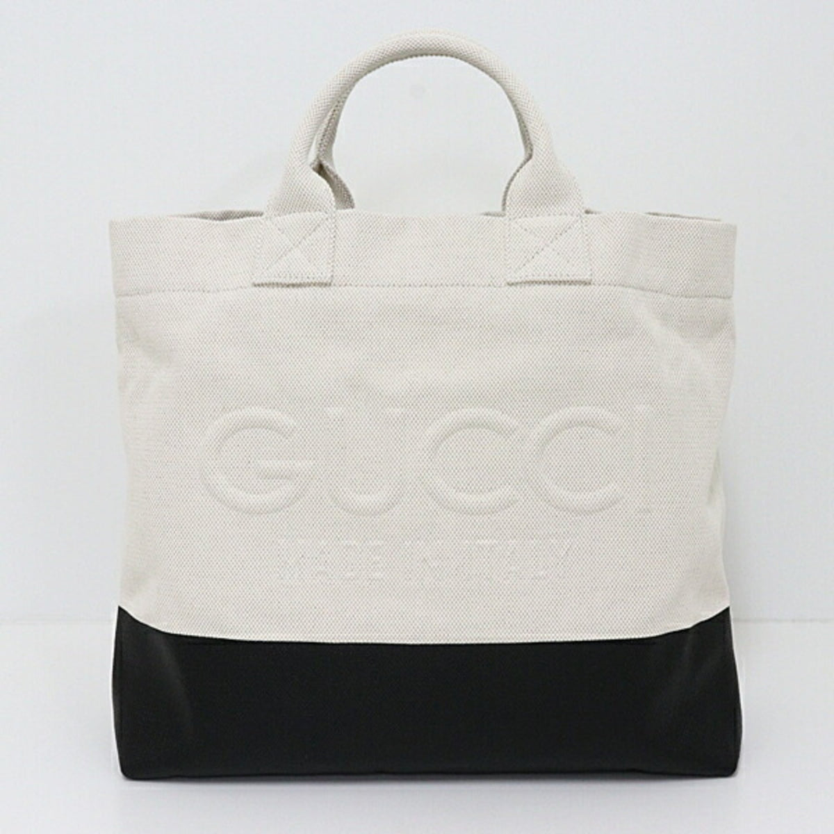 Gucci Black Ivory Canvas Tote Bag (Pre-Owned)