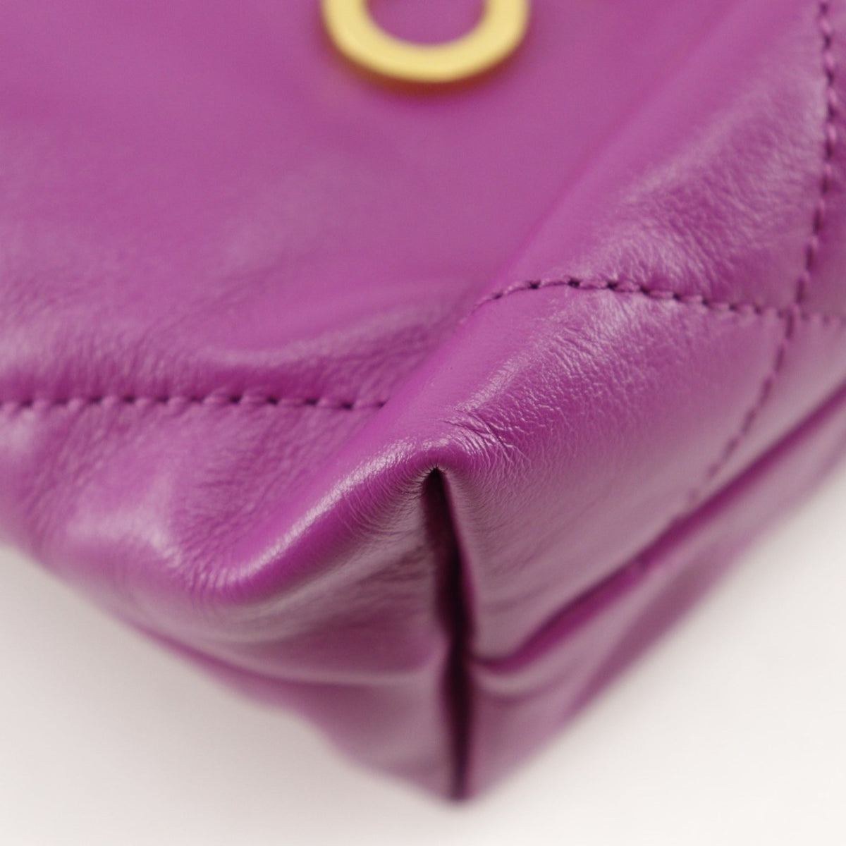 Chanel Purple Leather Handbag Shoulder Bag (Pre-Owned)