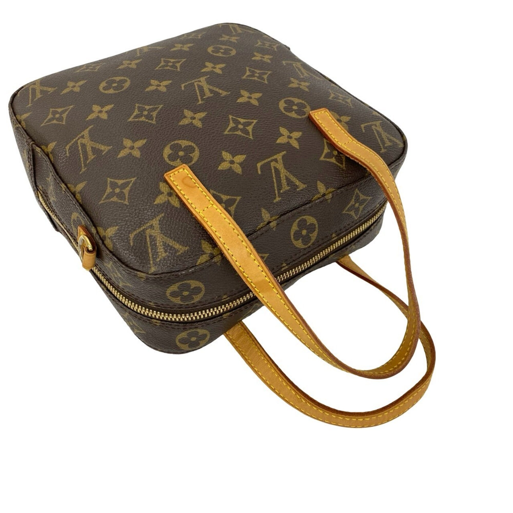 Louis Vuitton Brown Leather Pvc Handbag Shoulder Bag (Pre-Owned)