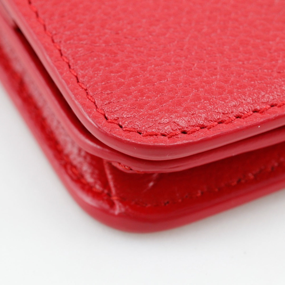 Balenciaga Red Color Leather Wallet (Bi-Fold) (Pre-Owned)