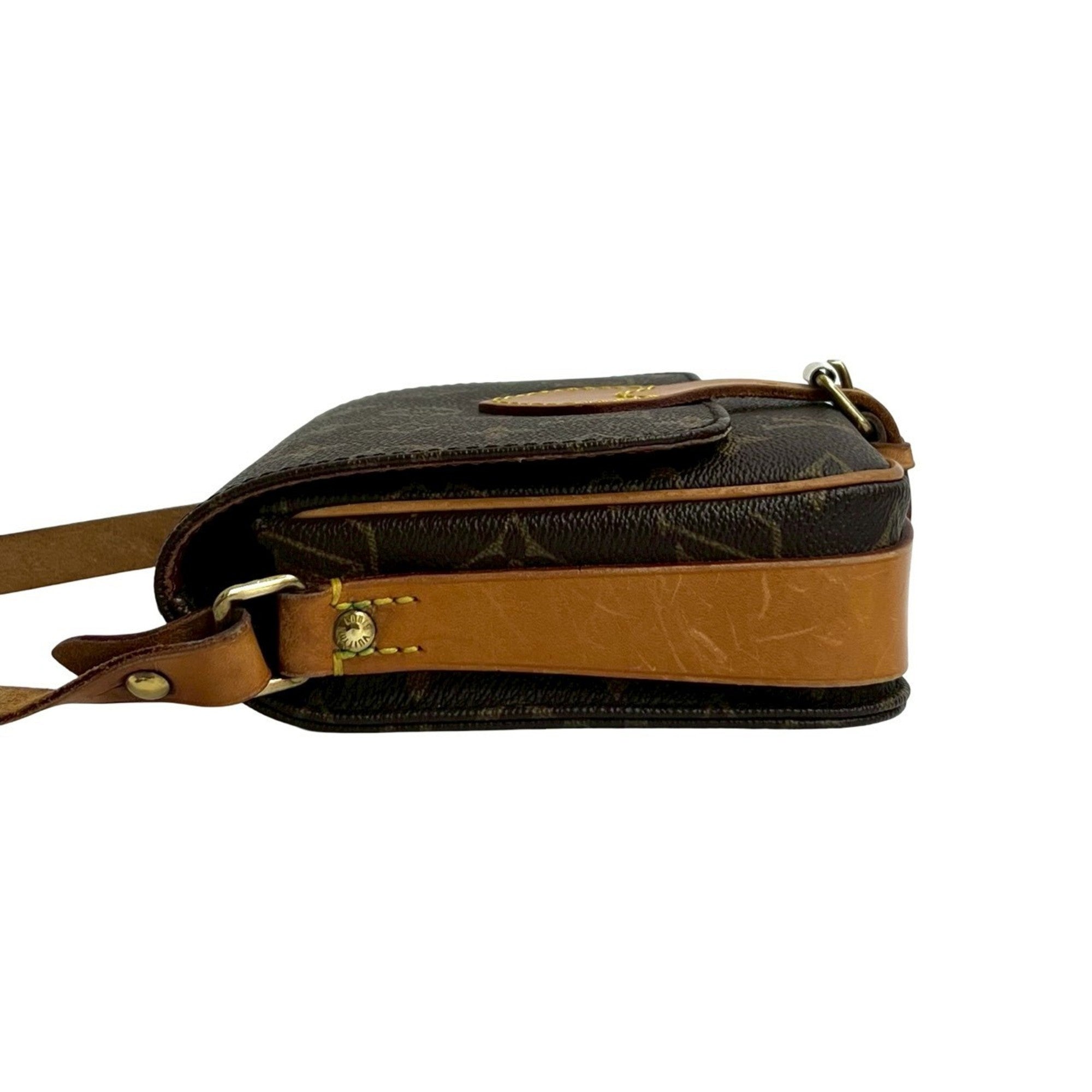 Louis Vuitton Brown Leather Pvc Pochette Shoulder Bag (Pre-Owned)