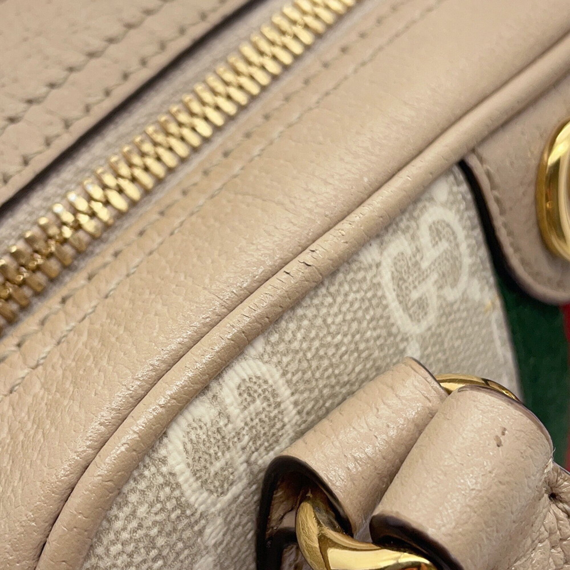 Gucci Beige Gg Supreme Leather Handbag Shoulder Bag (Pre-Owned)