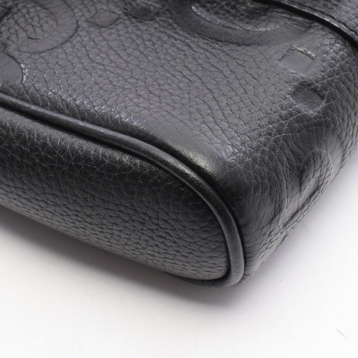 Gucci Black Leather Handbag Messenger Bag Shoulder Bag (Pre-Owned)
