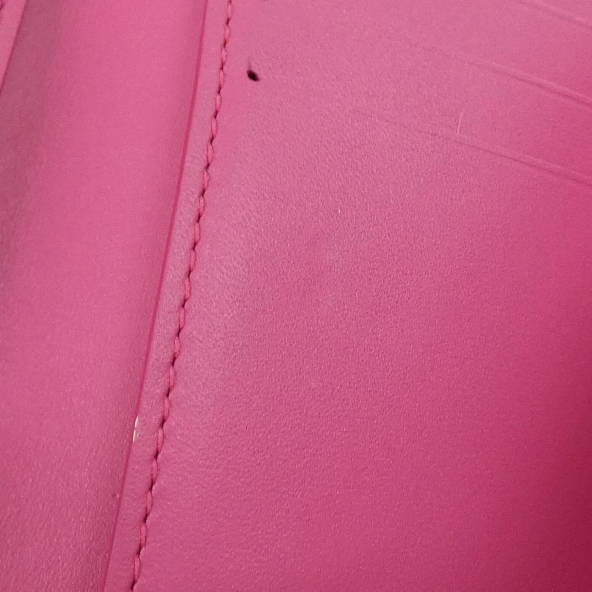 Louis Vuitton Rose Leather Wallet (Tri-Fold) (Pre-Owned)