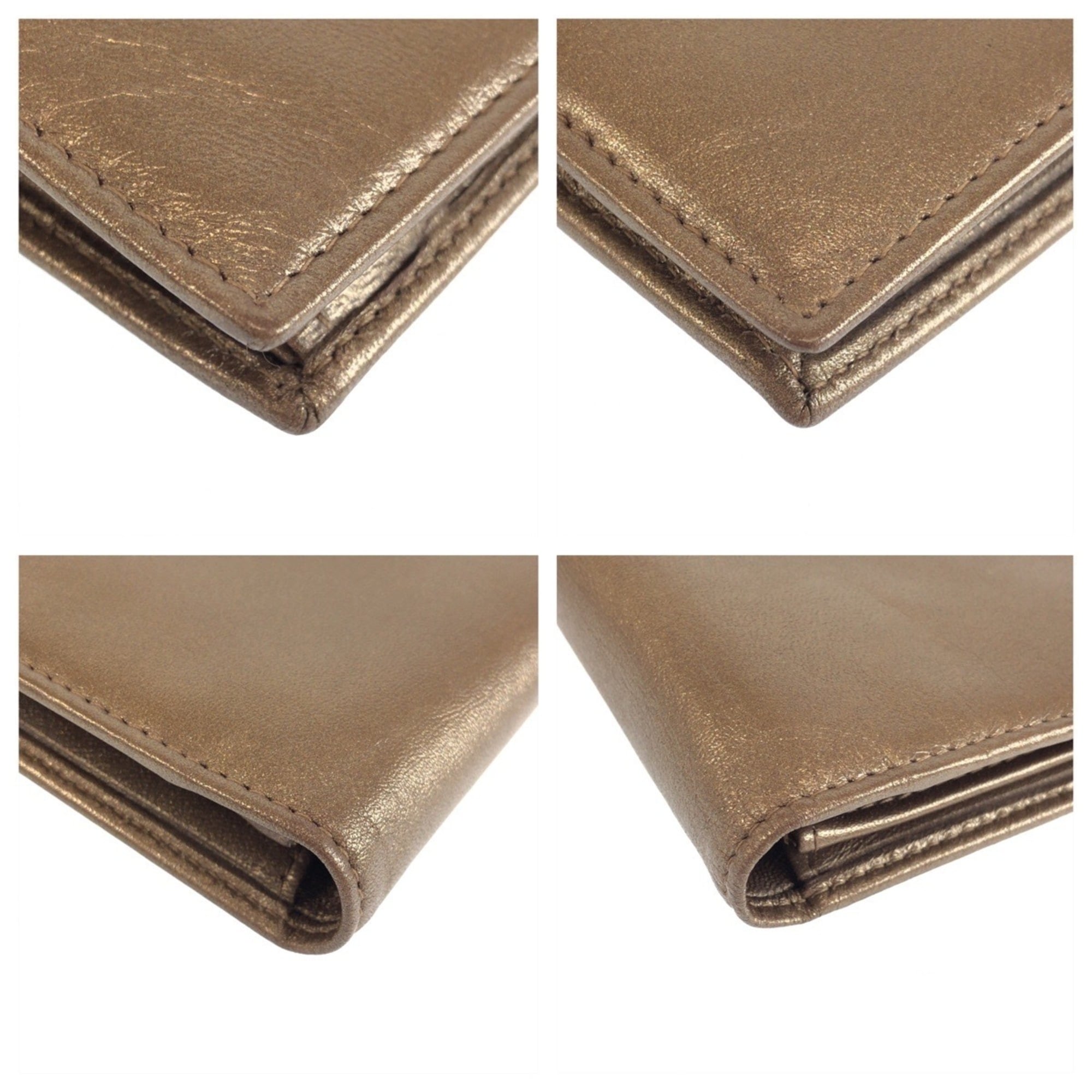 Loewe Bronze Leather Long Wallet (Bi-Fold) (Pre-Owned)