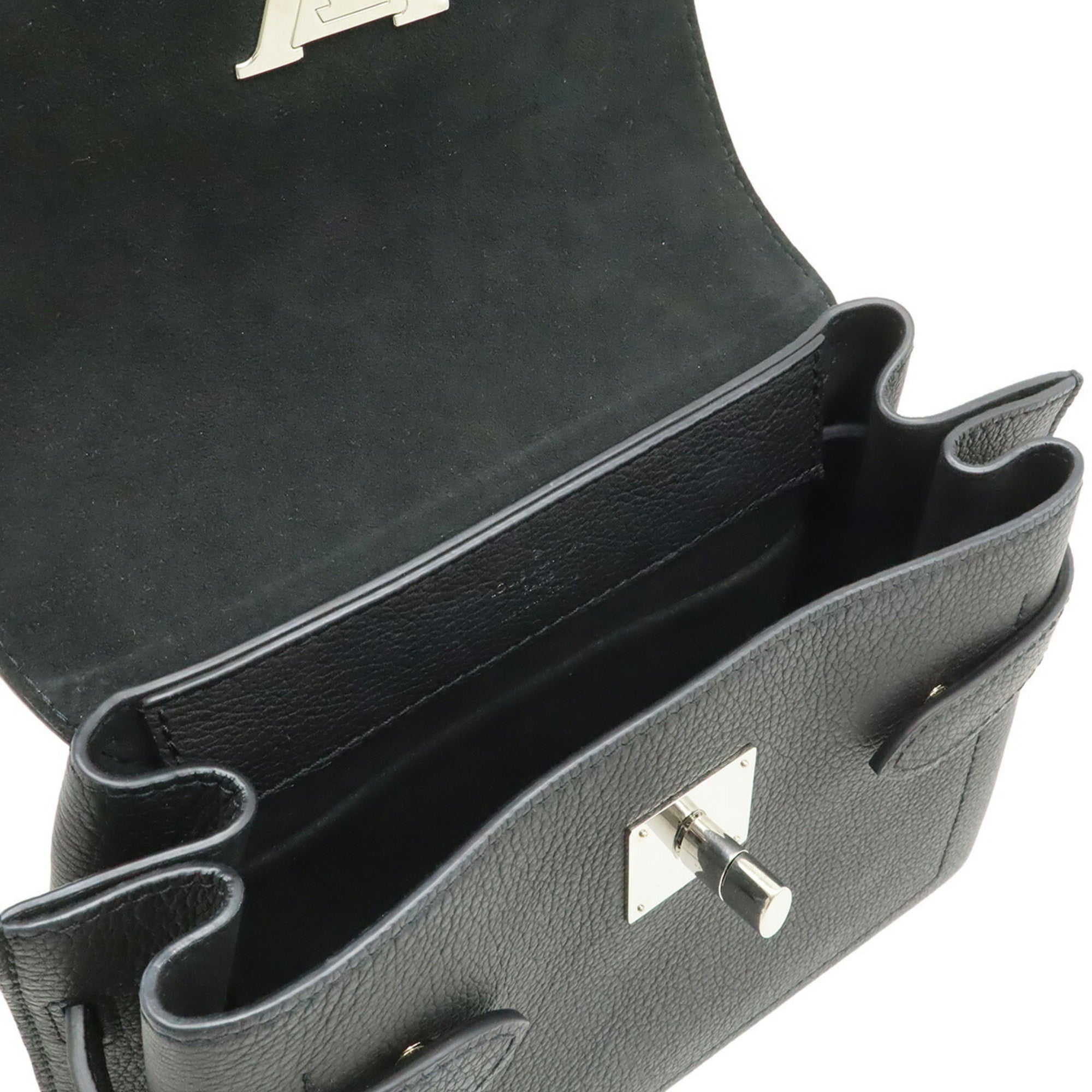 Louis Vuitton Black Noir Leather Handbag Shoulder Bag (Pre-Owned)
