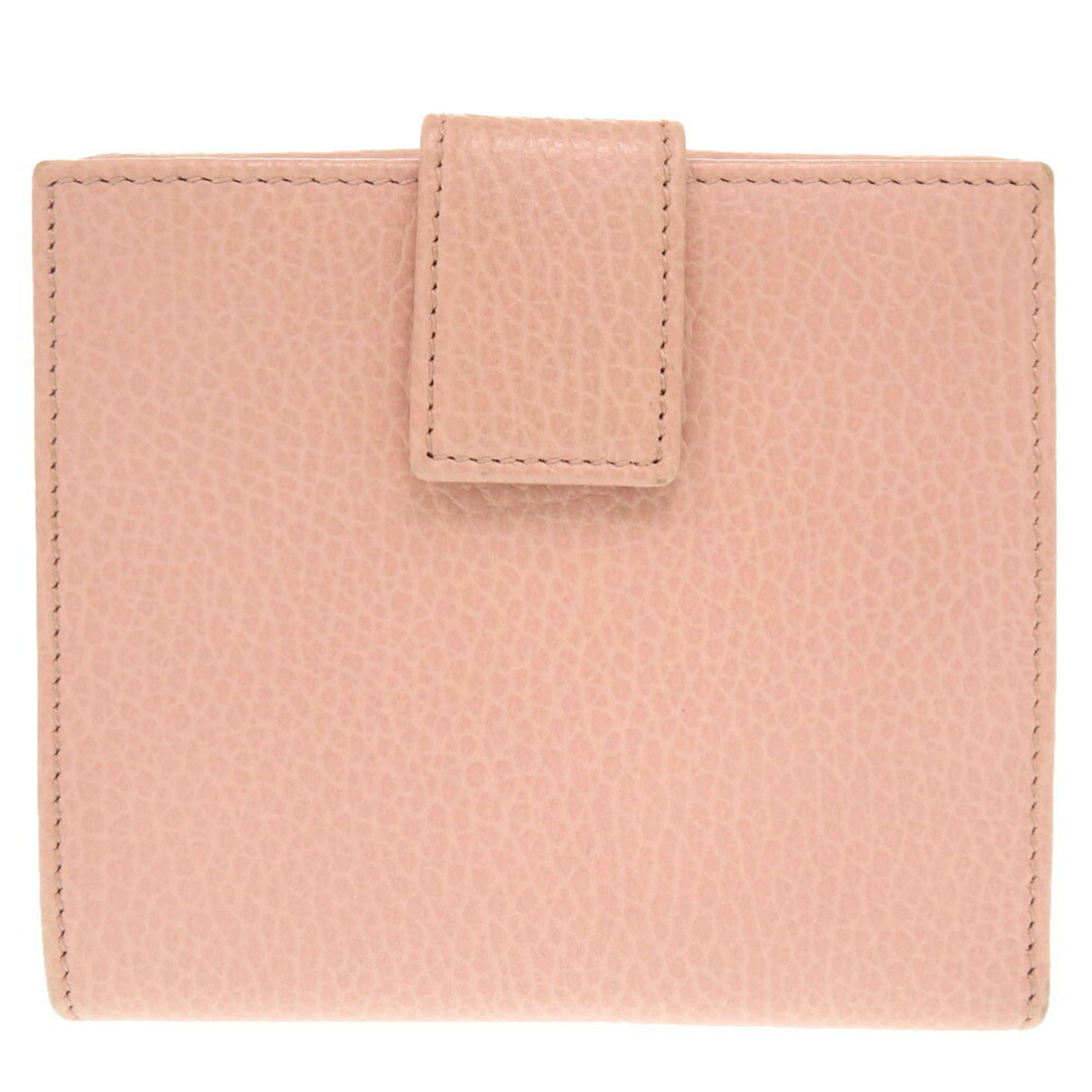 Gucci Pink Leather Wallet (Bi-Fold) (Pre-Owned)
