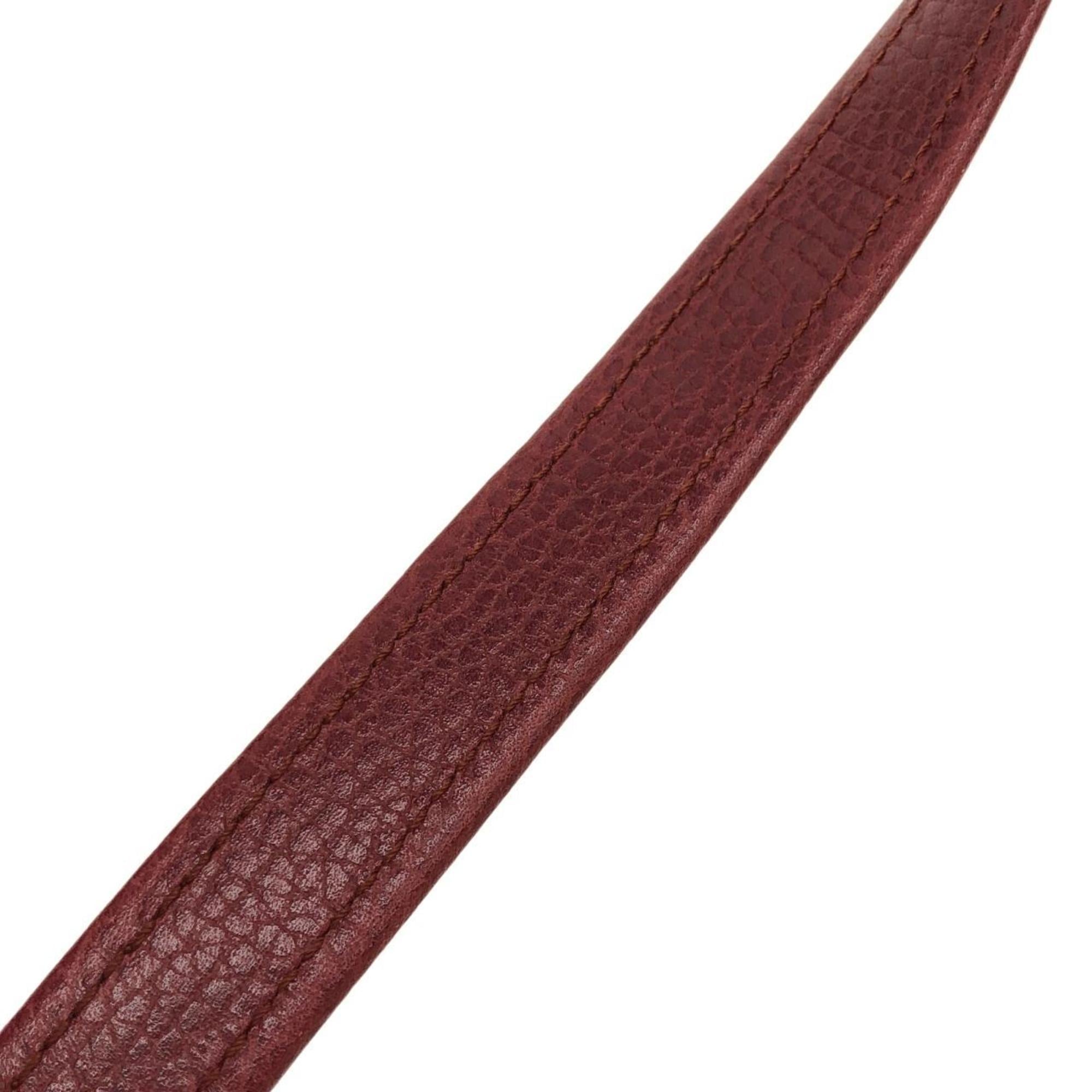 Cartier Bordeaux Leather Shoulder Bag (Pre-Owned)