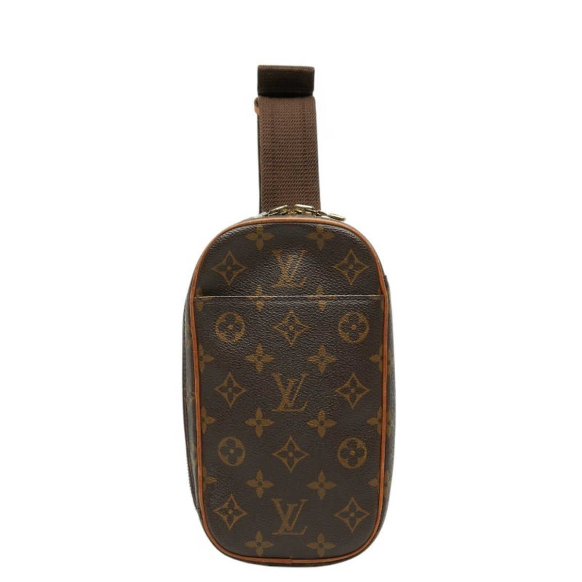 Louis Vuitton Monogram Brown Pvc Leather Pochette Shoulder Bag Sling Bag (Pre-Owned)