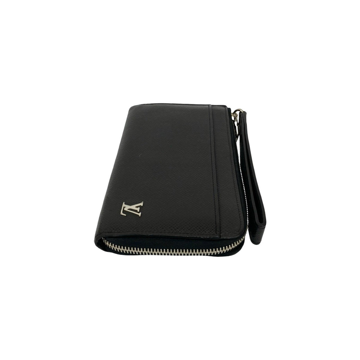 Louis Vuitton Black Leather Long Wallet (Bi-Fold) (Pre-Owned)