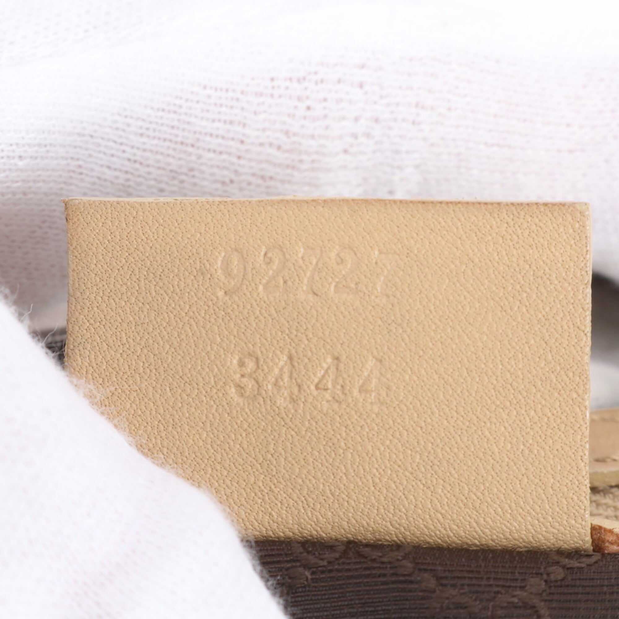 Gucci Beige White Leather Handbag Tote Bag (Pre-Owned)