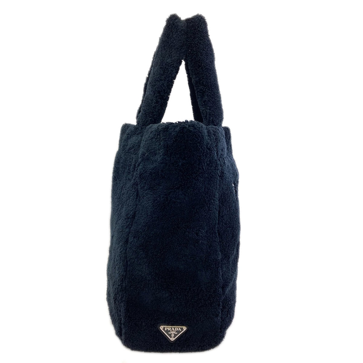 Prada Black Pile Fabric Tote Bag (Pre-Owned)