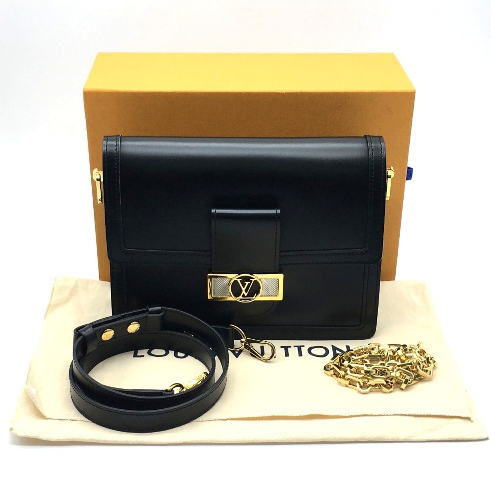 Louis Vuitton Black Noir Leather Shoulder Bag (Pre-Owned)