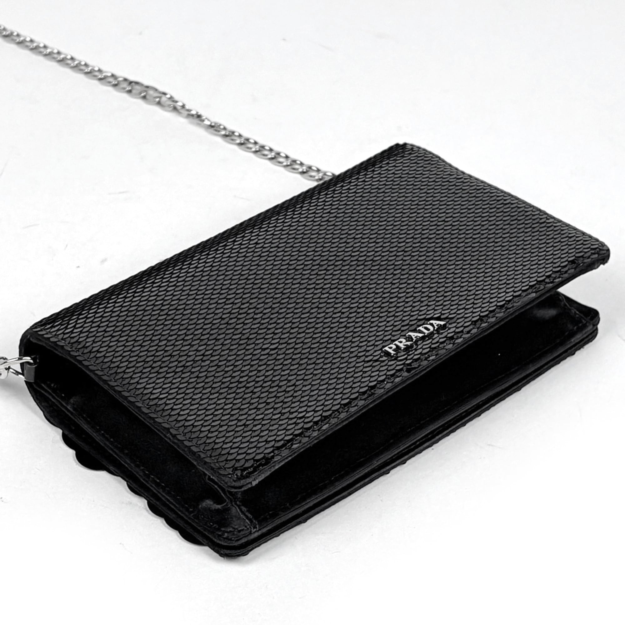 Prada Black Satin Shoulder Bag (Pre-Owned)