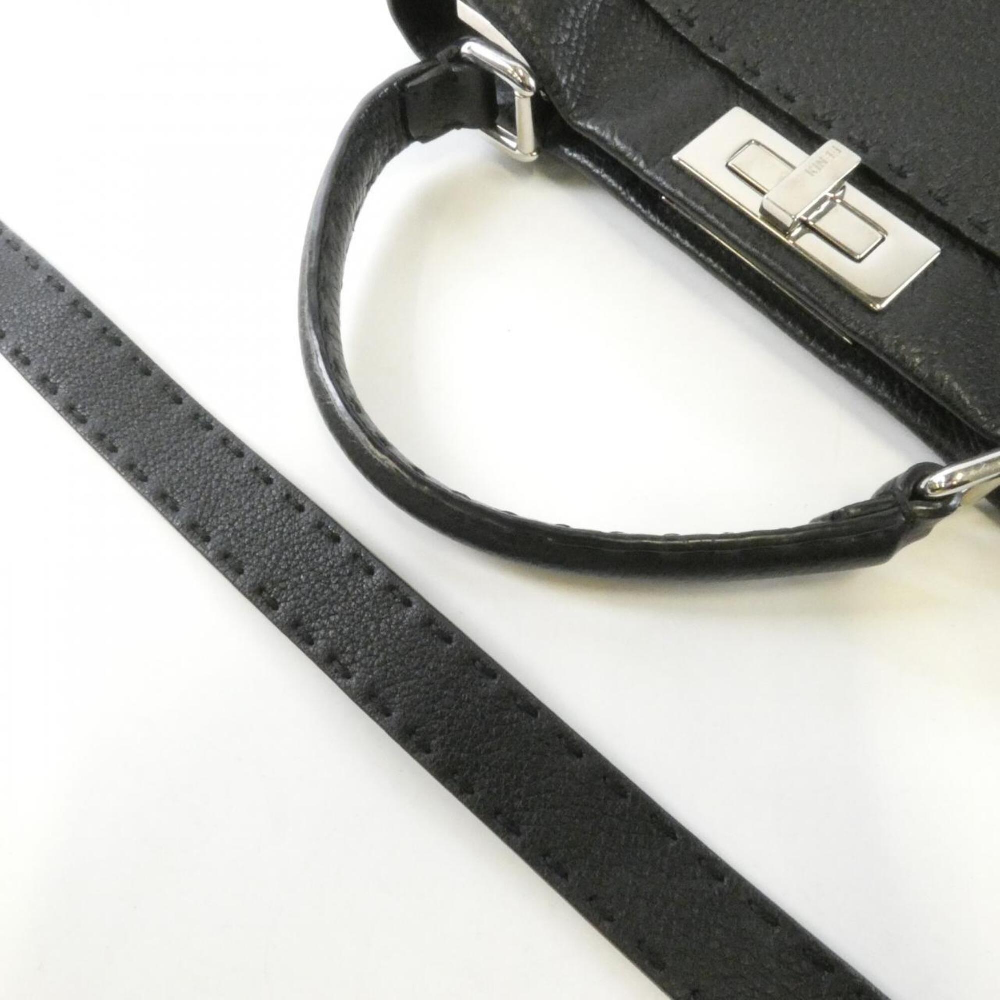 Fendi Black Leather Handbag (Pre-Owned)