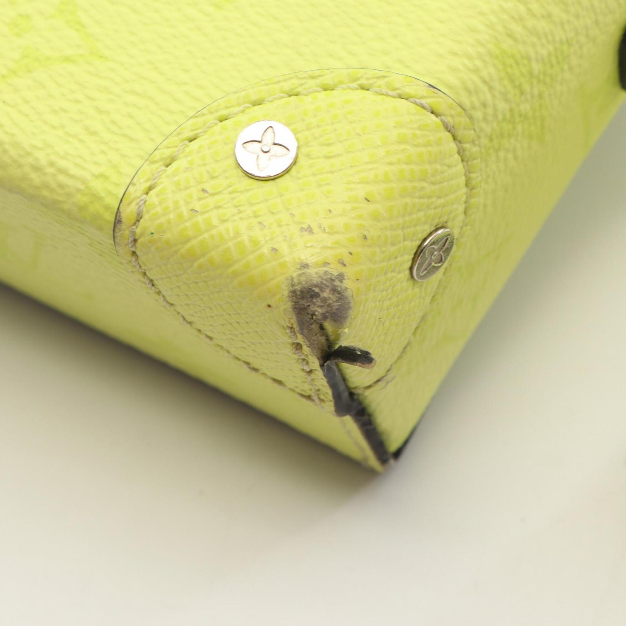 Louis Vuitton Lemon Yellow Yellow Coated Canvas Leather Handbag Shoulder Bag (Pre-Owned)