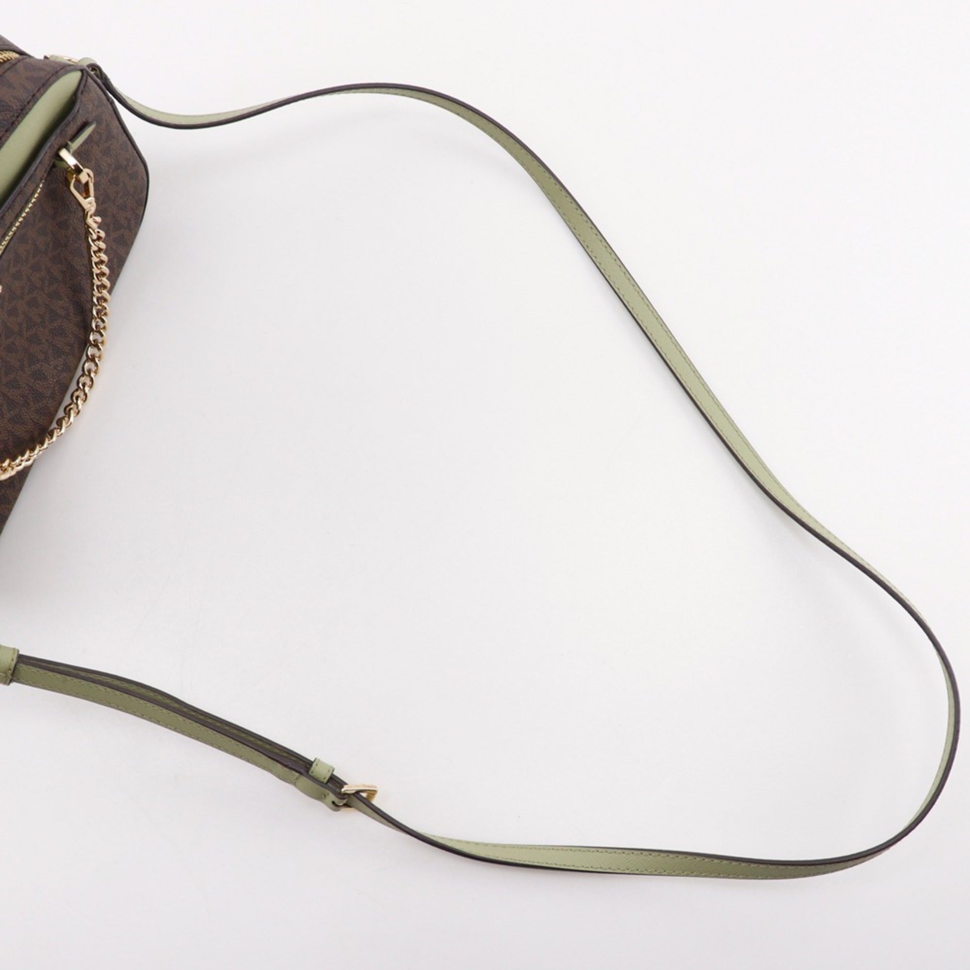 Michael Kors Jet Set Brown Pvc Shoulder Bag (Pre-Owned)