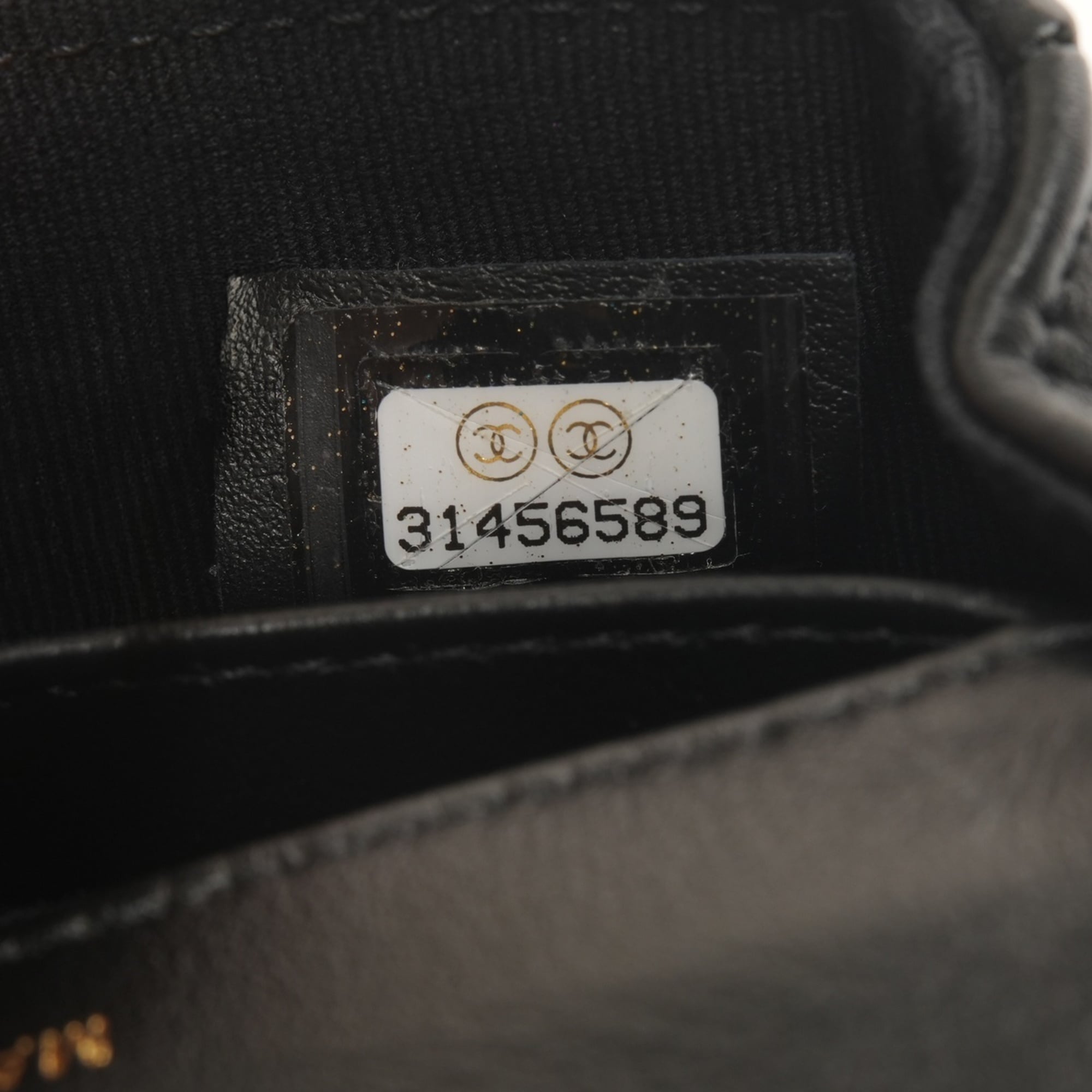 Chanel Matelasse Black Clear Chain/Shoulder Wallet (Pre-Owned)