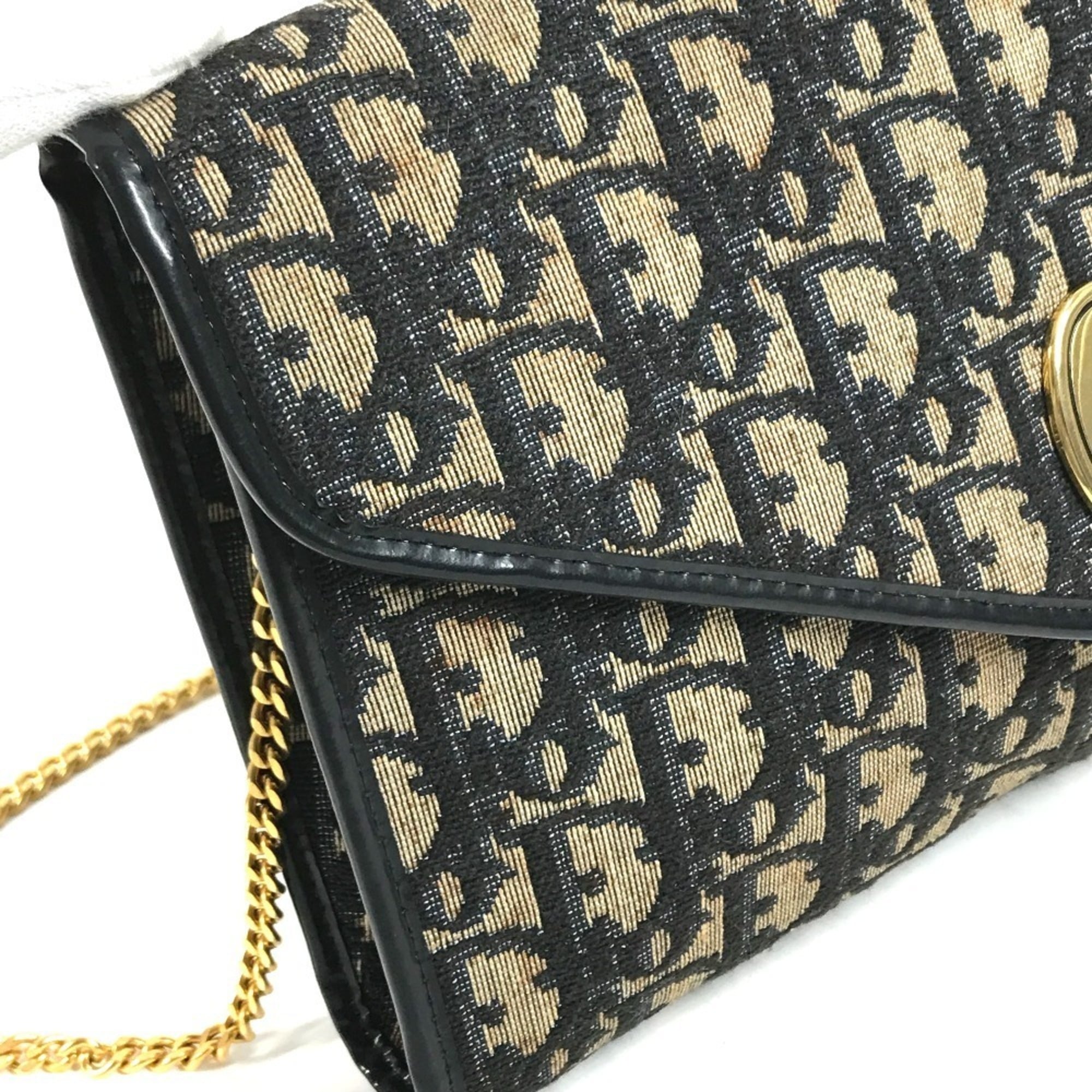 Christian Dior Navy Trotter Clutch Bag Shoulder Bag (Pre-Owned)