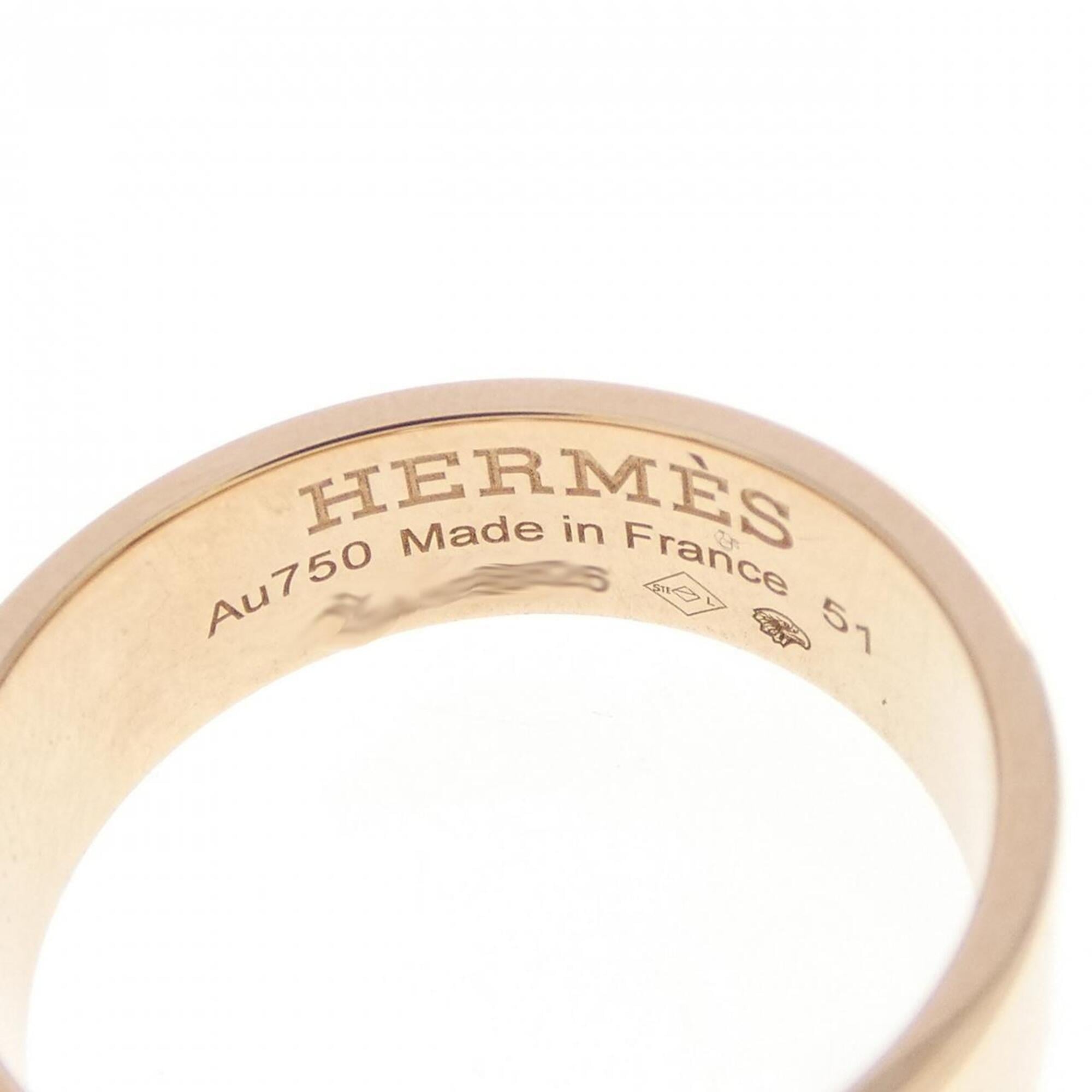 Hermes Pink Gold Pink Gold (18K) Band Ring (Pre-Owned)