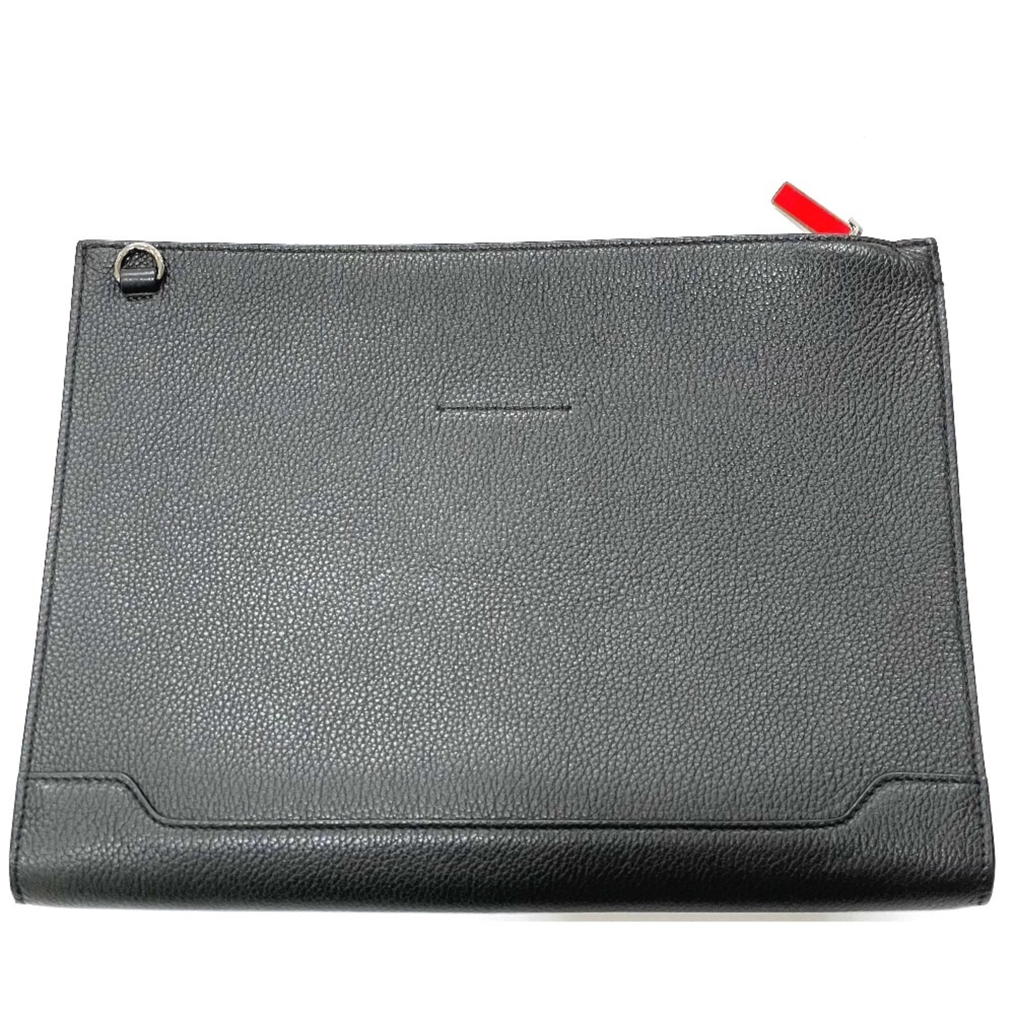 Christian Louboutin Black Leather Clutch Bag (Pre-Owned)
