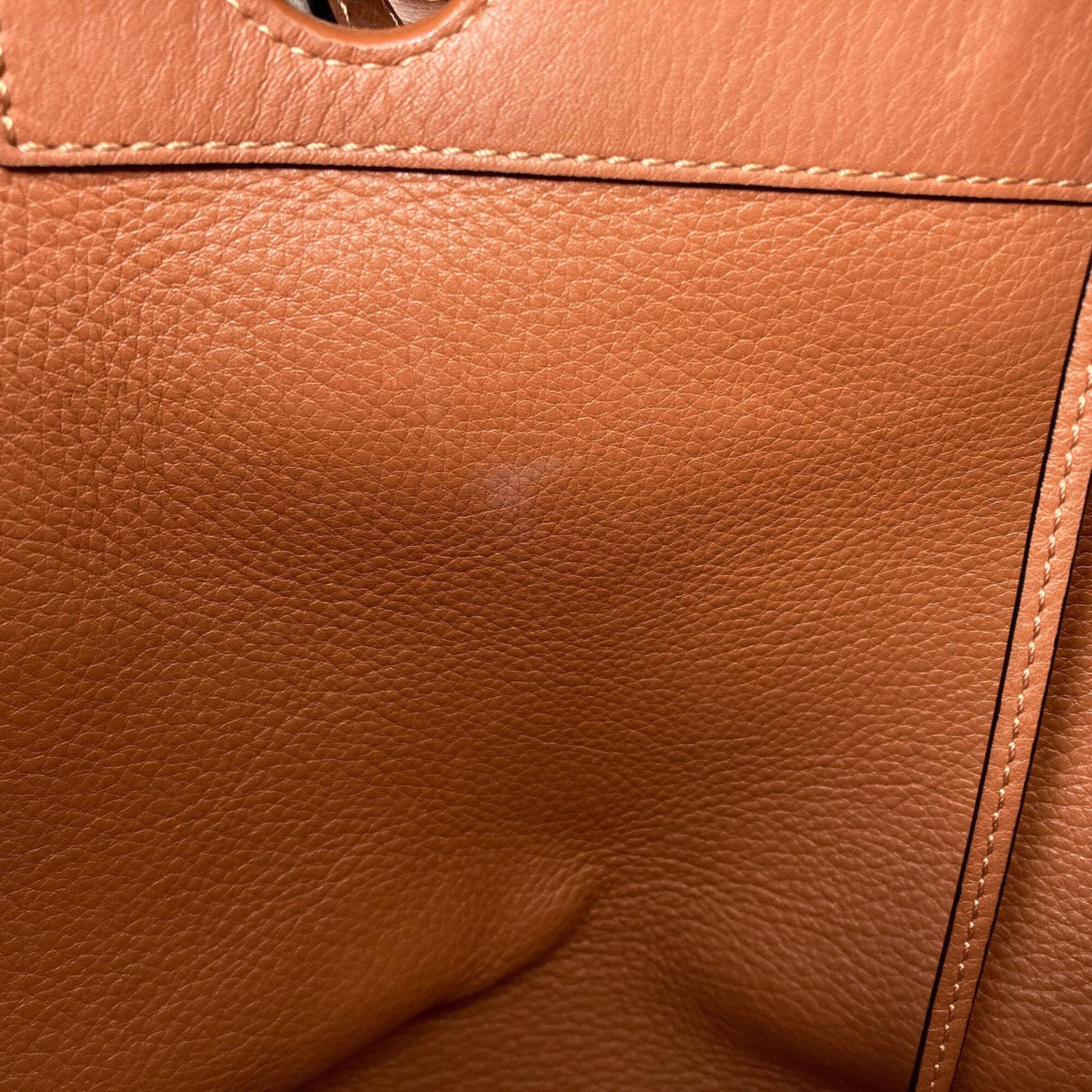 Loewe Brown Navy Wool Tote Bag (Pre-Owned)