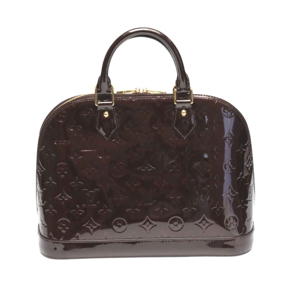 Louis Vuitton Red Color Wine Monogram Vernis Handbag (Pre-Owned)