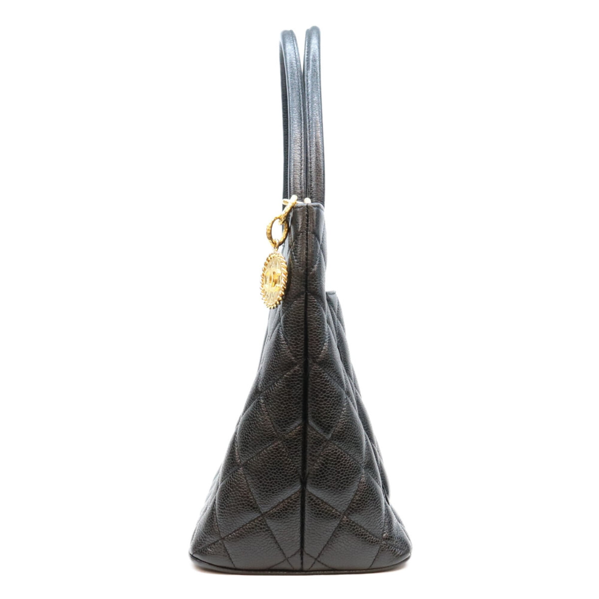 Chanel Black Grained Calfskin Tote Bag (Pre-Owned)