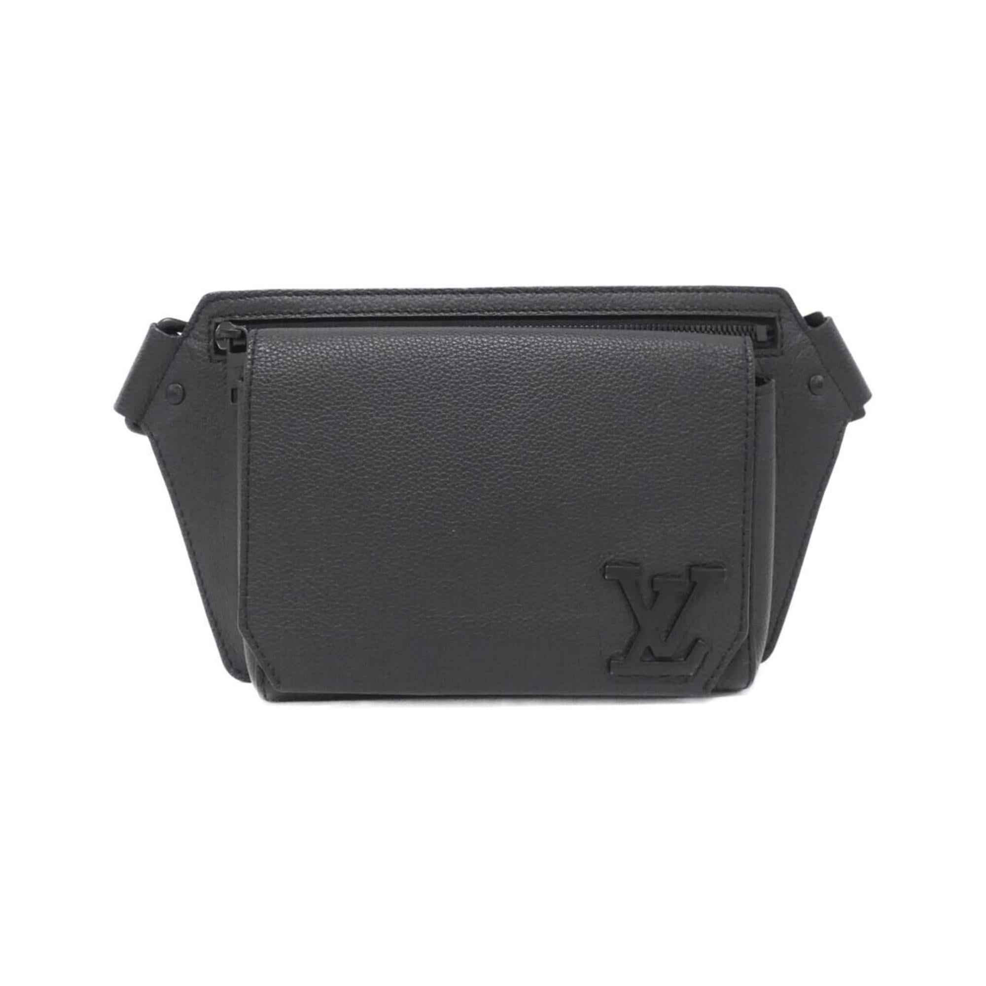 Louis Vuitton Black Leather Shoulder Bag (Pre-Owned)