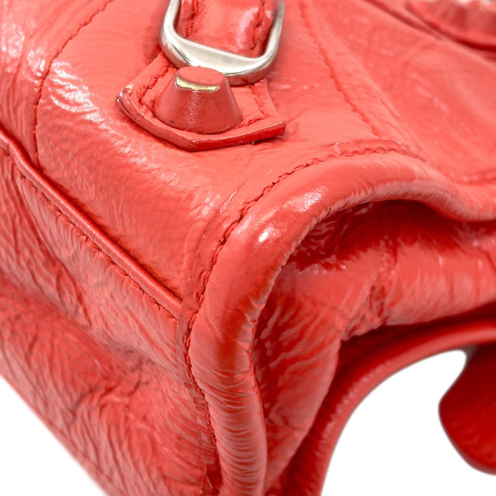 Balenciaga Red Color Leather Handbag (Pre-Owned)