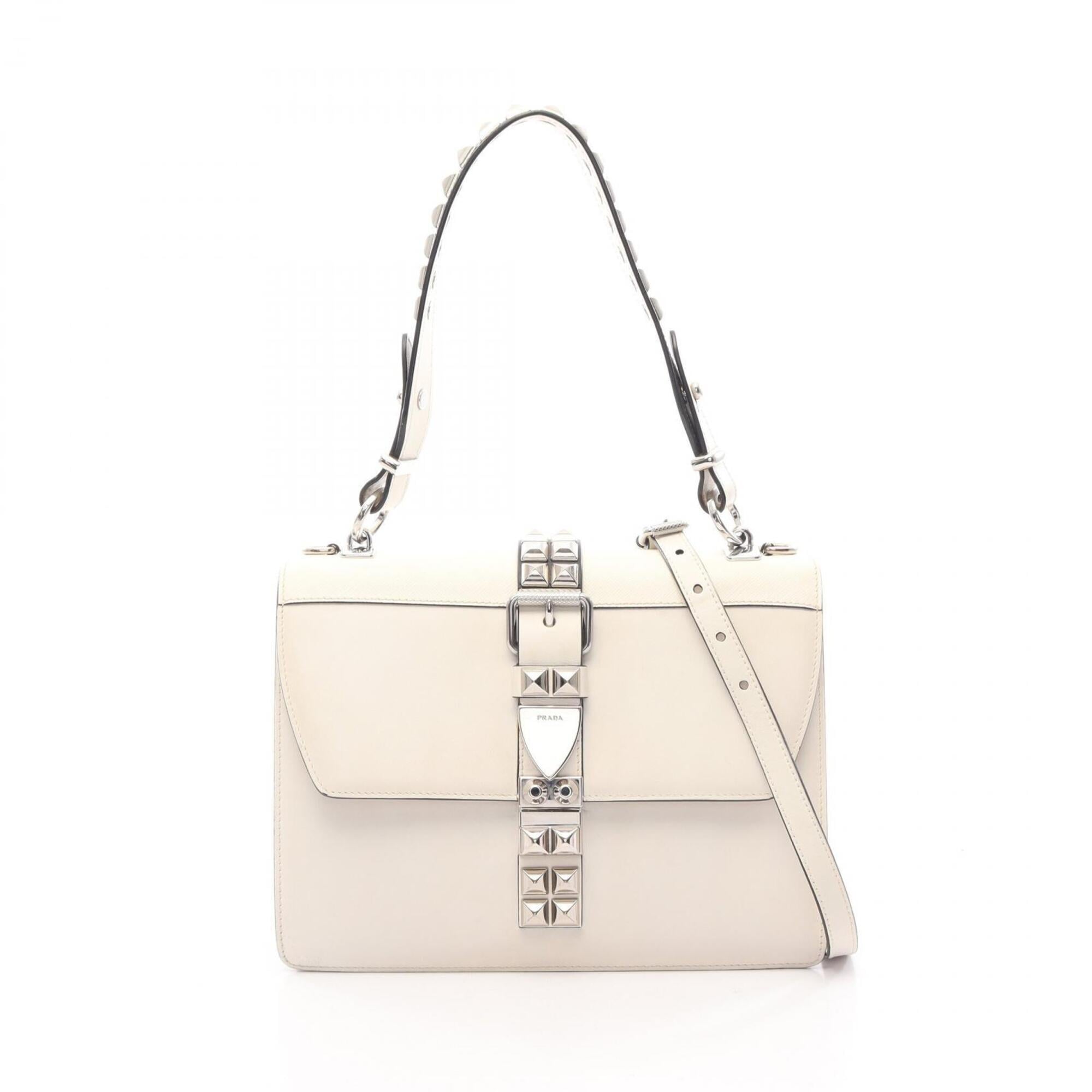 Prada White Leather Handbag (Pre-Owned)