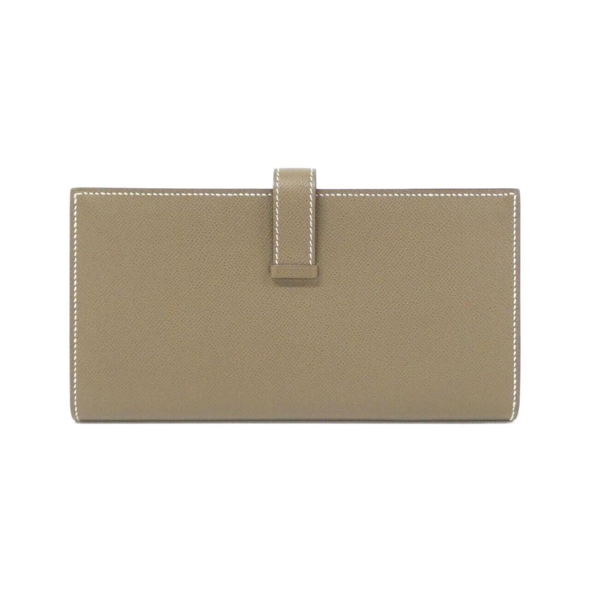 Hermes Etoupe Gray Soufre Long Wallet (Bi-Fold) (Pre-Owned)