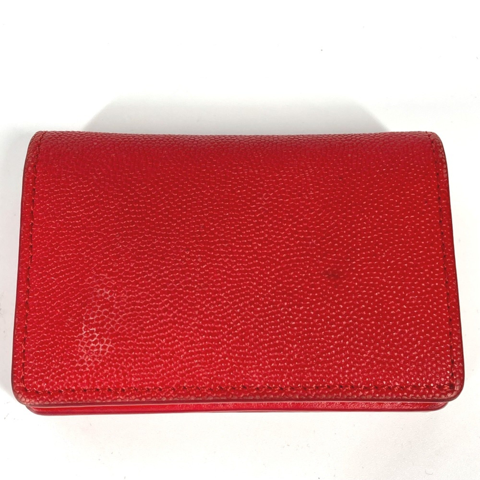 Burberry Red Leather Wallet (Bi-Fold) (Pre-Owned)
