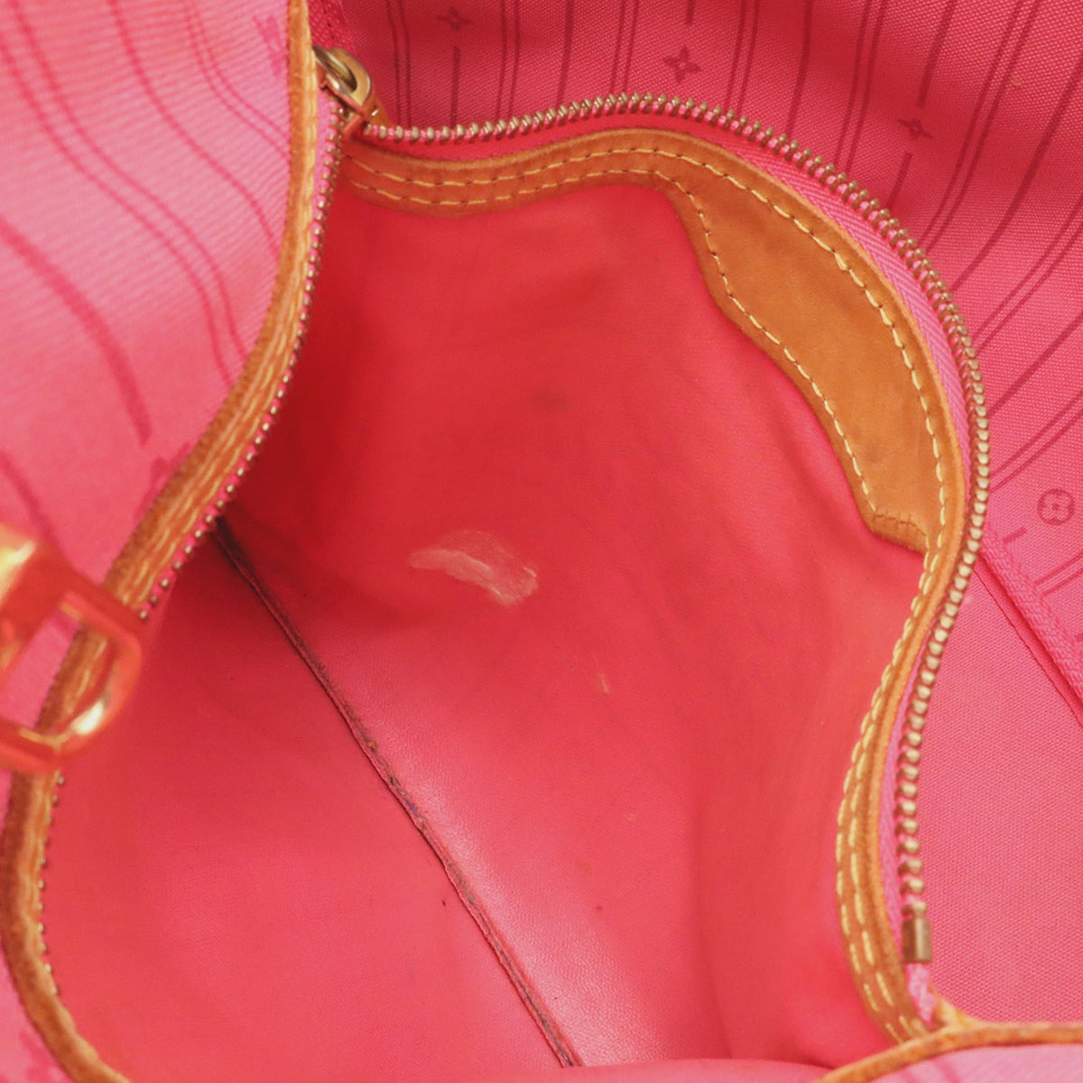 Louis Vuitton Brown Green Orange Pink Monogram Rose Canvas Shoulder Bag Tote Bag (Pre-Owned)