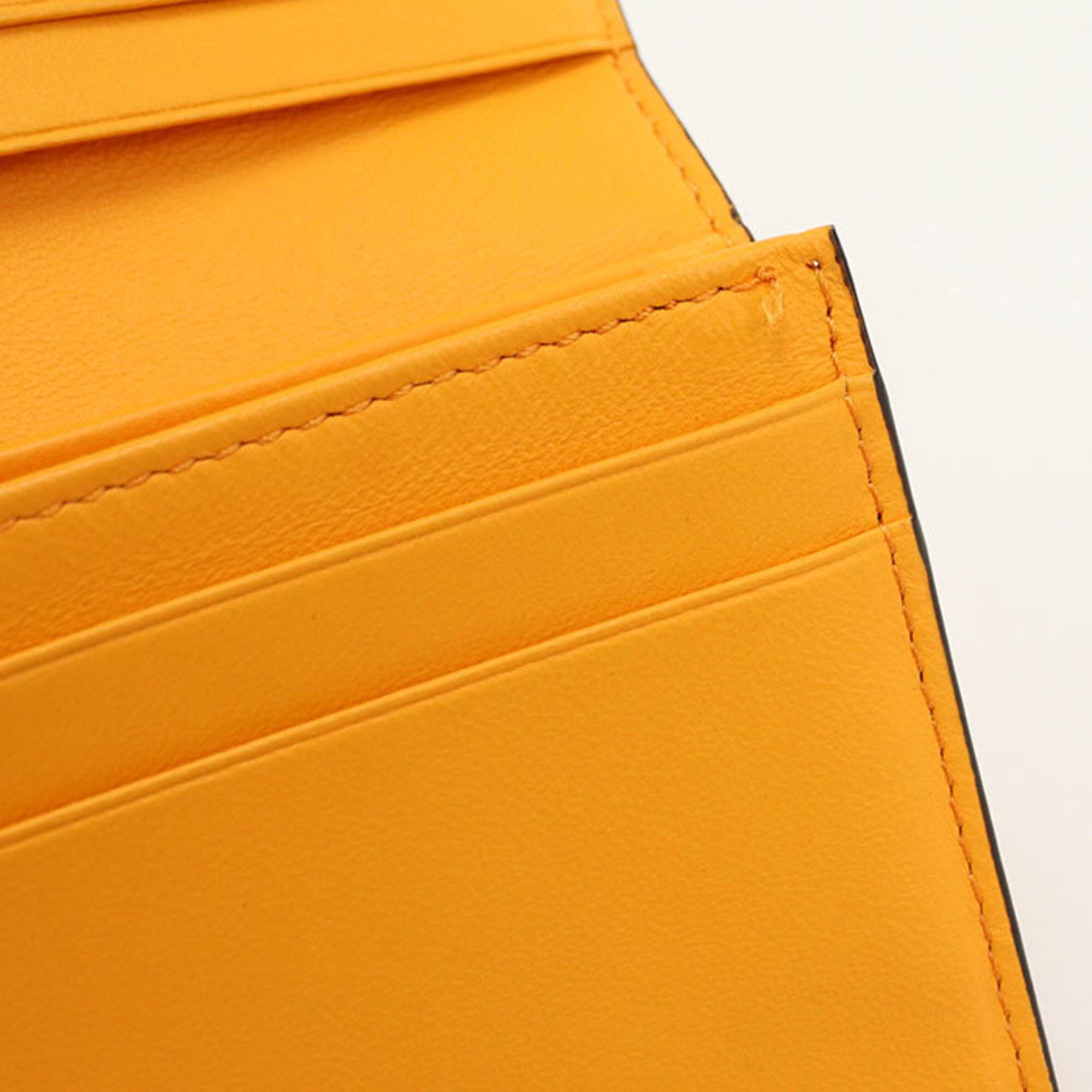 Fendi Orange Leather Wallet (Bi-Fold) (Pre-Owned)