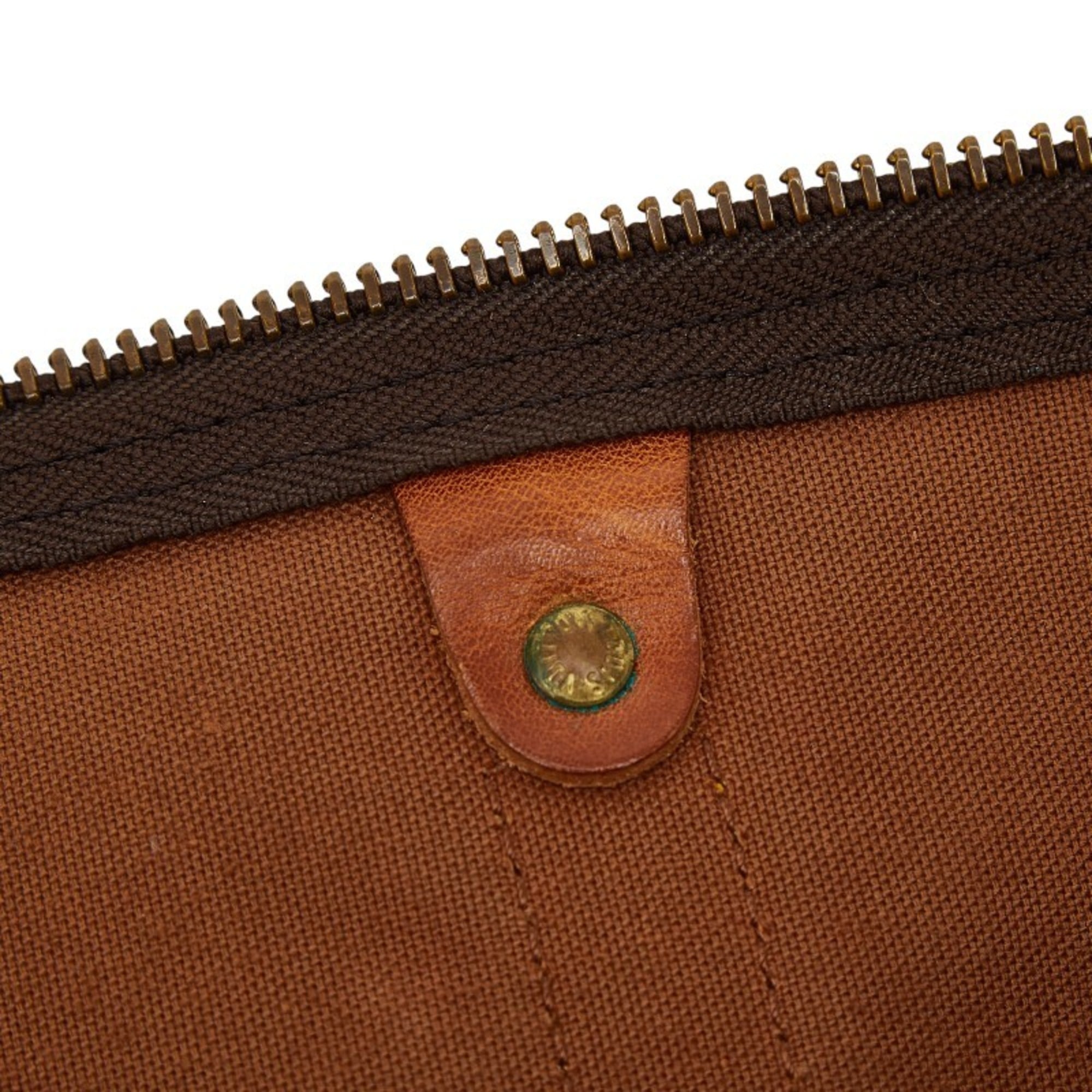 Louis Vuitton Brown Pvc Leather Boston Bag (Pre-Owned)