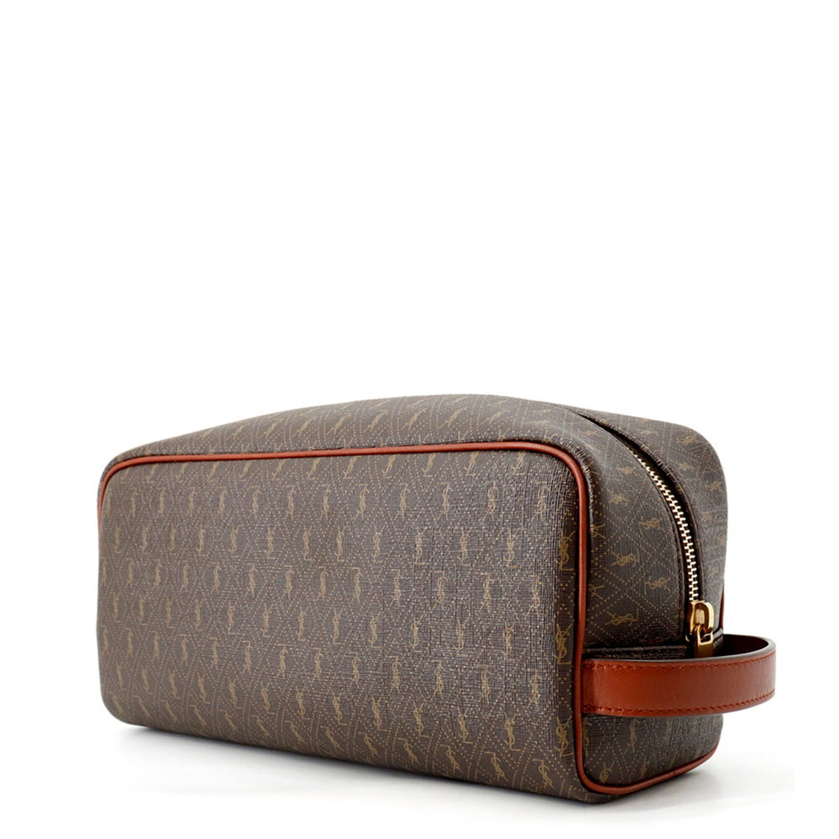 Yves Saint Laurent Brown Pvc Leather Clutch Bag (Pre-Owned)