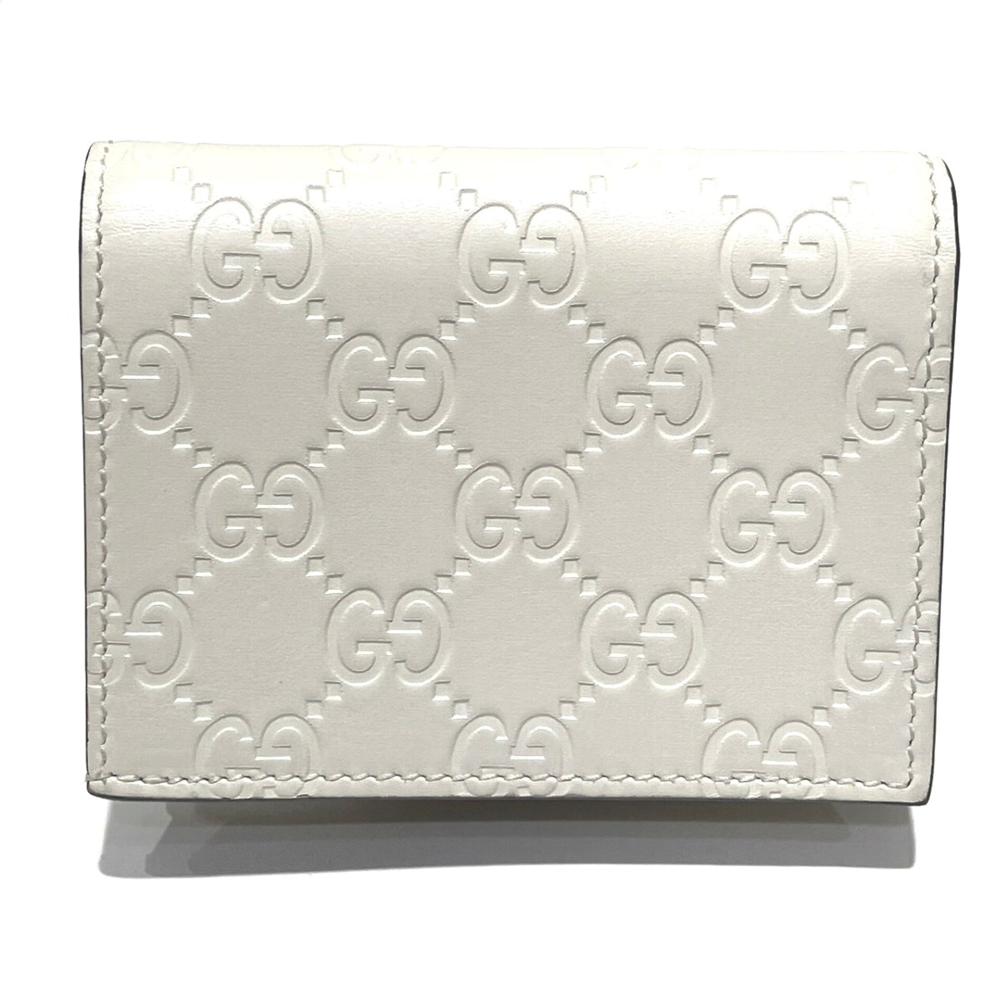 Gucci White Leather Wallet (Bi-Fold) (Pre-Owned)