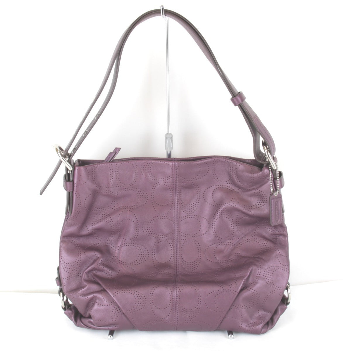 Coach Purple Leather Shoulder Bag (Pre-Owned)