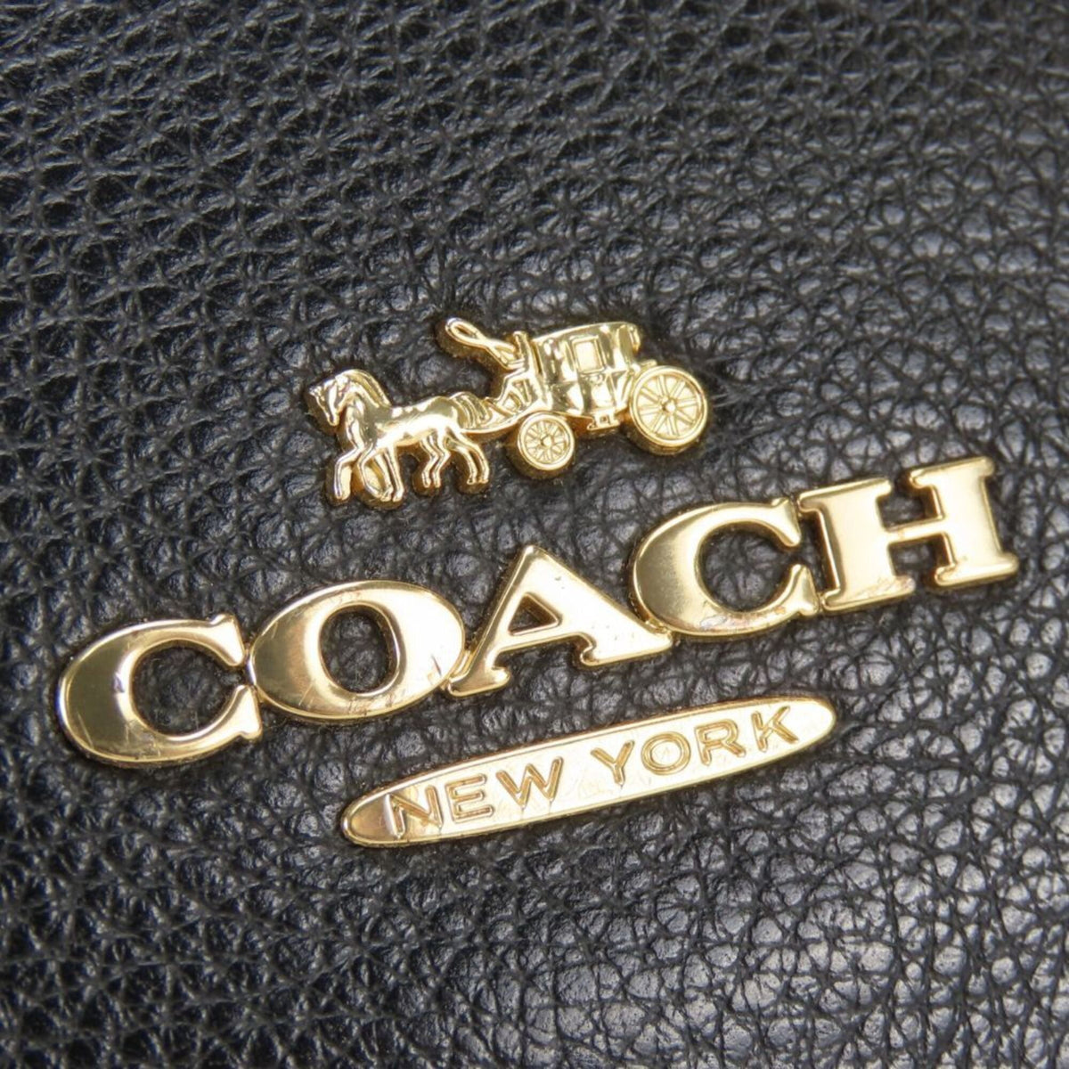 Coach Signature Black Dark Brown Leather Pvc Shoulder Bag (Pre-Owned)