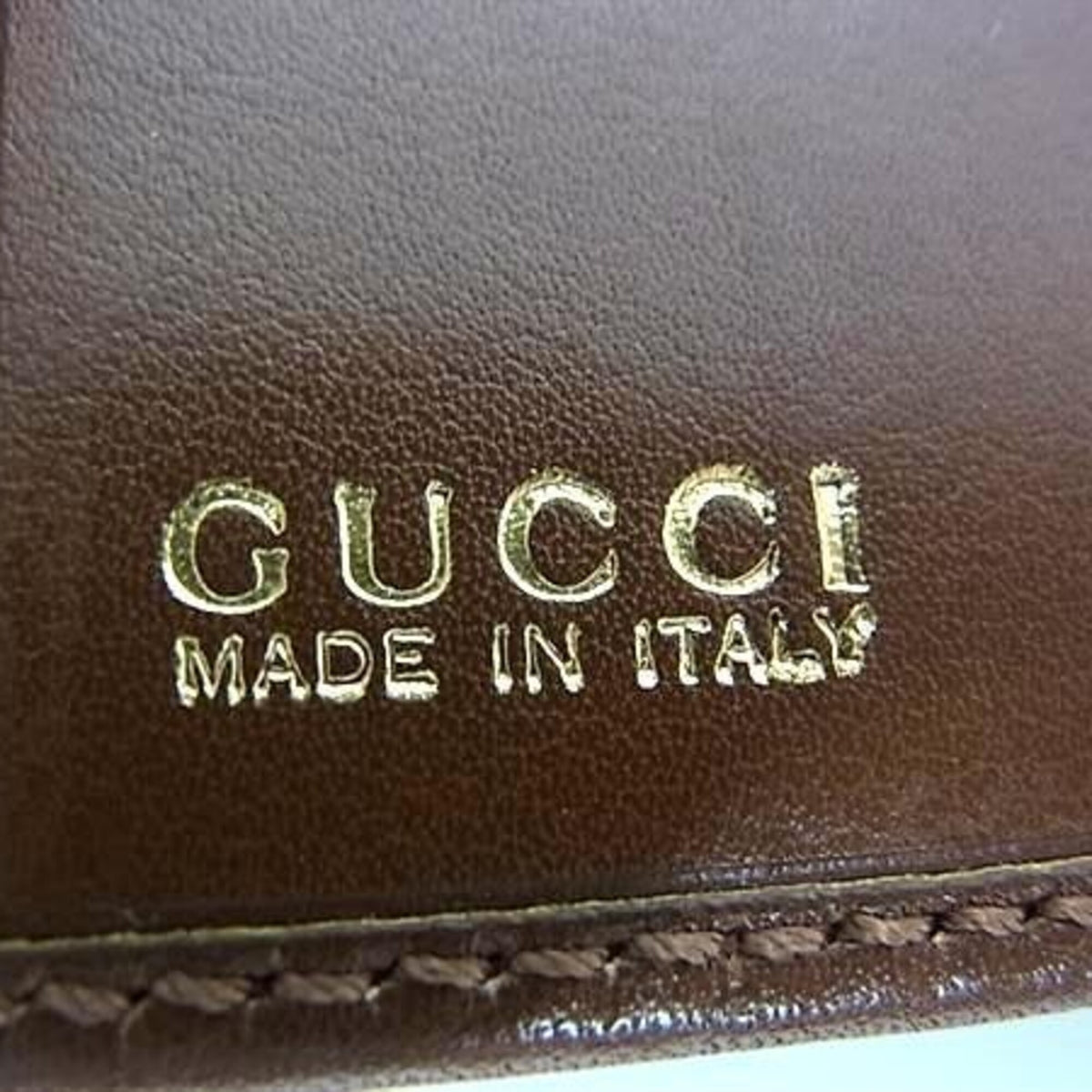 Gucci Brown Leather Coin Purse/Coin Case (Pre-Owned)