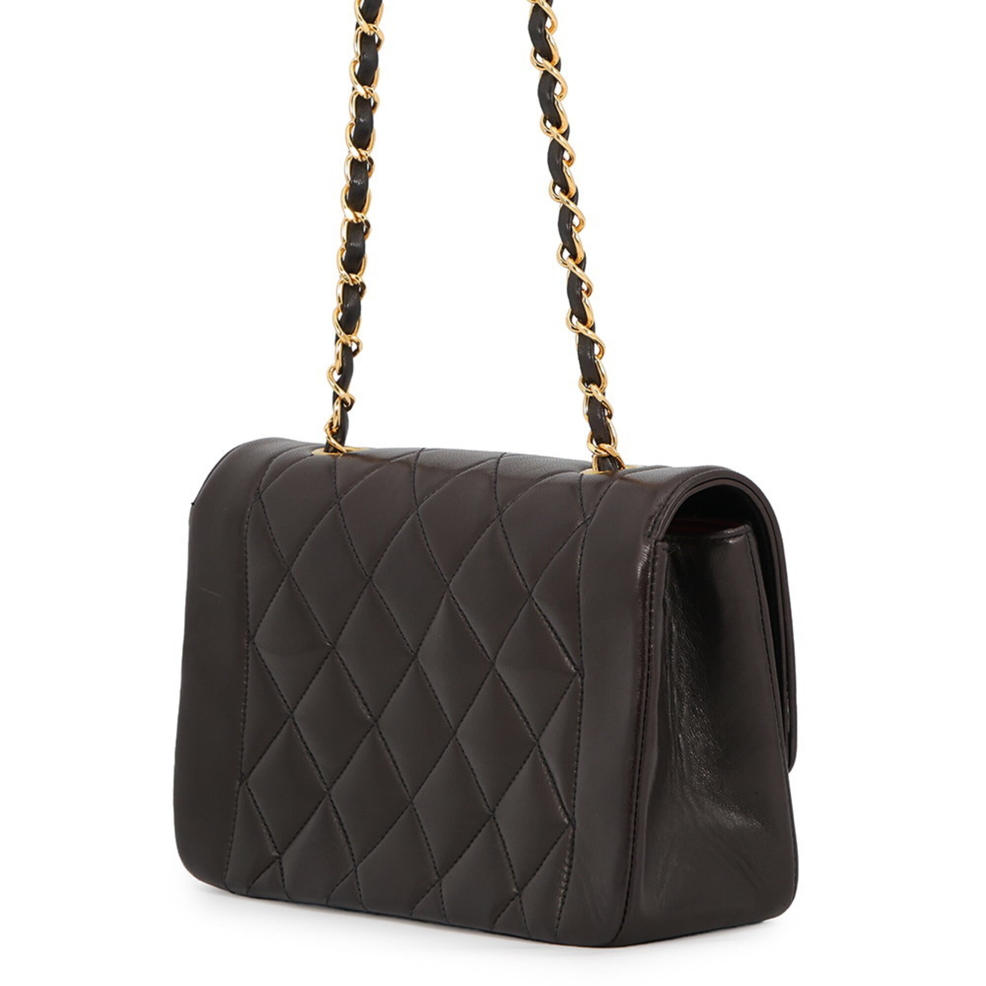 Chanel Matelasse Dark Brown Leather Handbag Shoulder Bag (Pre-Owned)