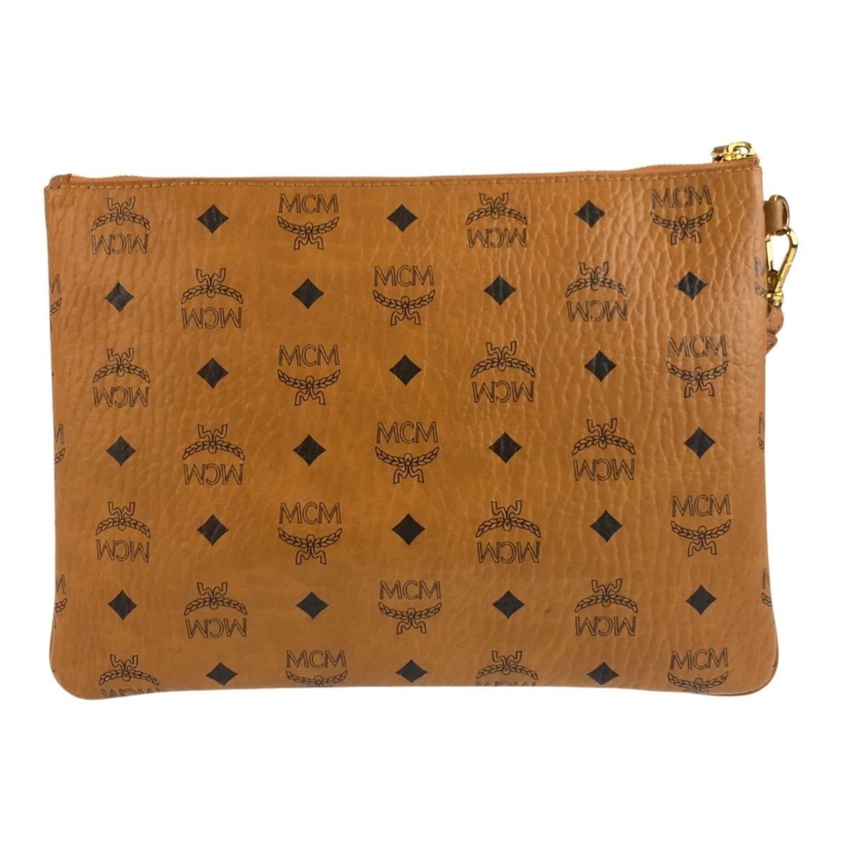 Mcm Brown Leather Clutch Bag (Pre-Owned)