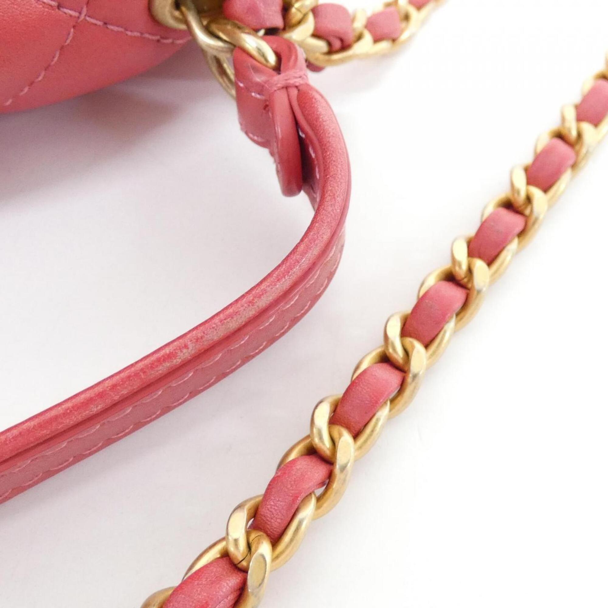 Chanel Pink Leather Handbag (Pre-Owned)