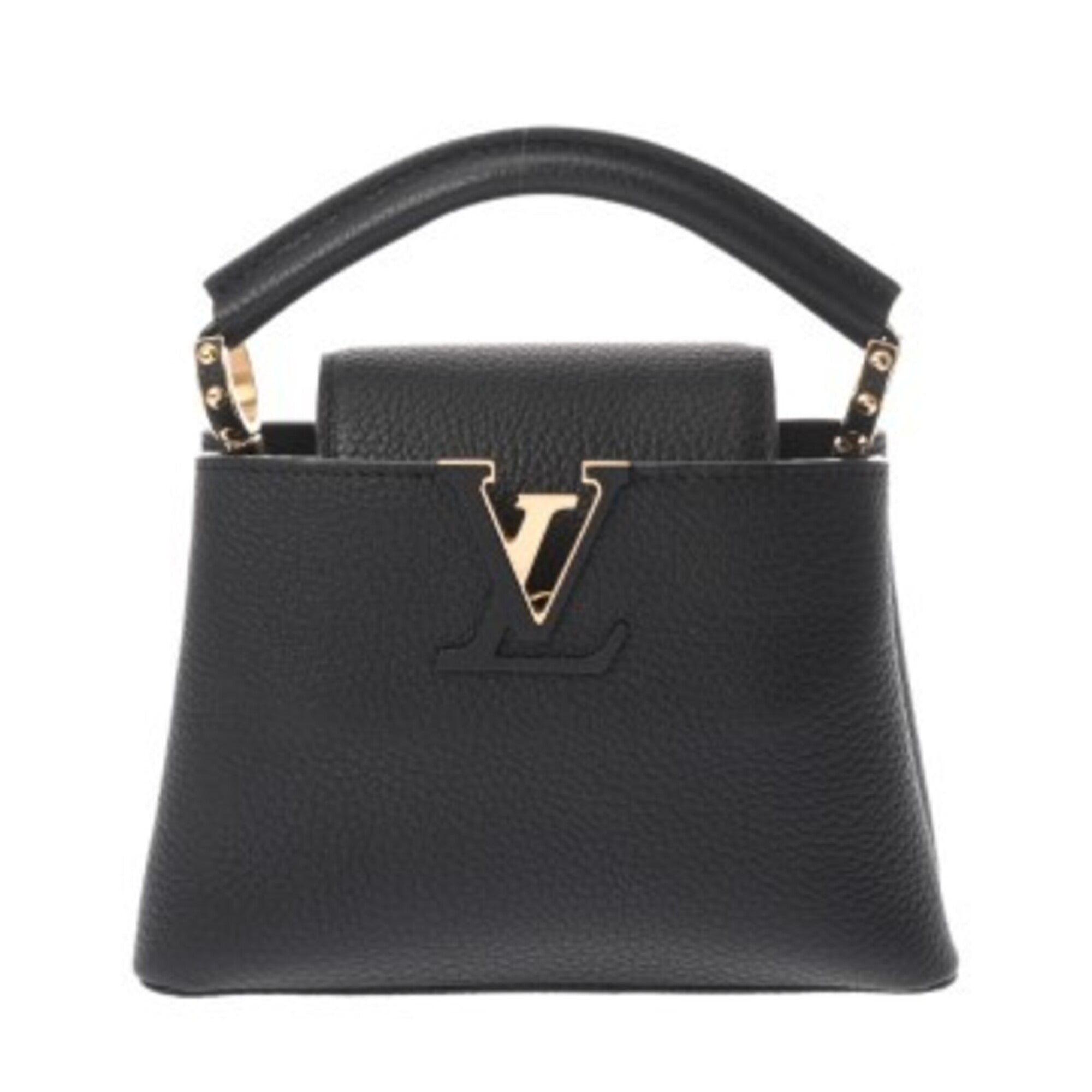 Louis Vuitton Noir Leather Handbag (Pre-Owned)