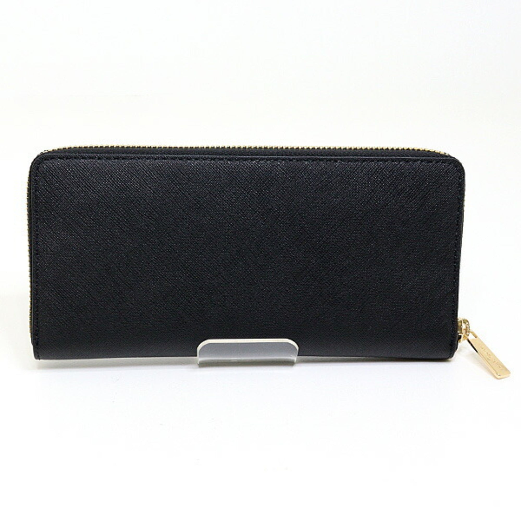 Michael Kors Black Leather Long Wallet (Bi-Fold) (Pre-Owned)