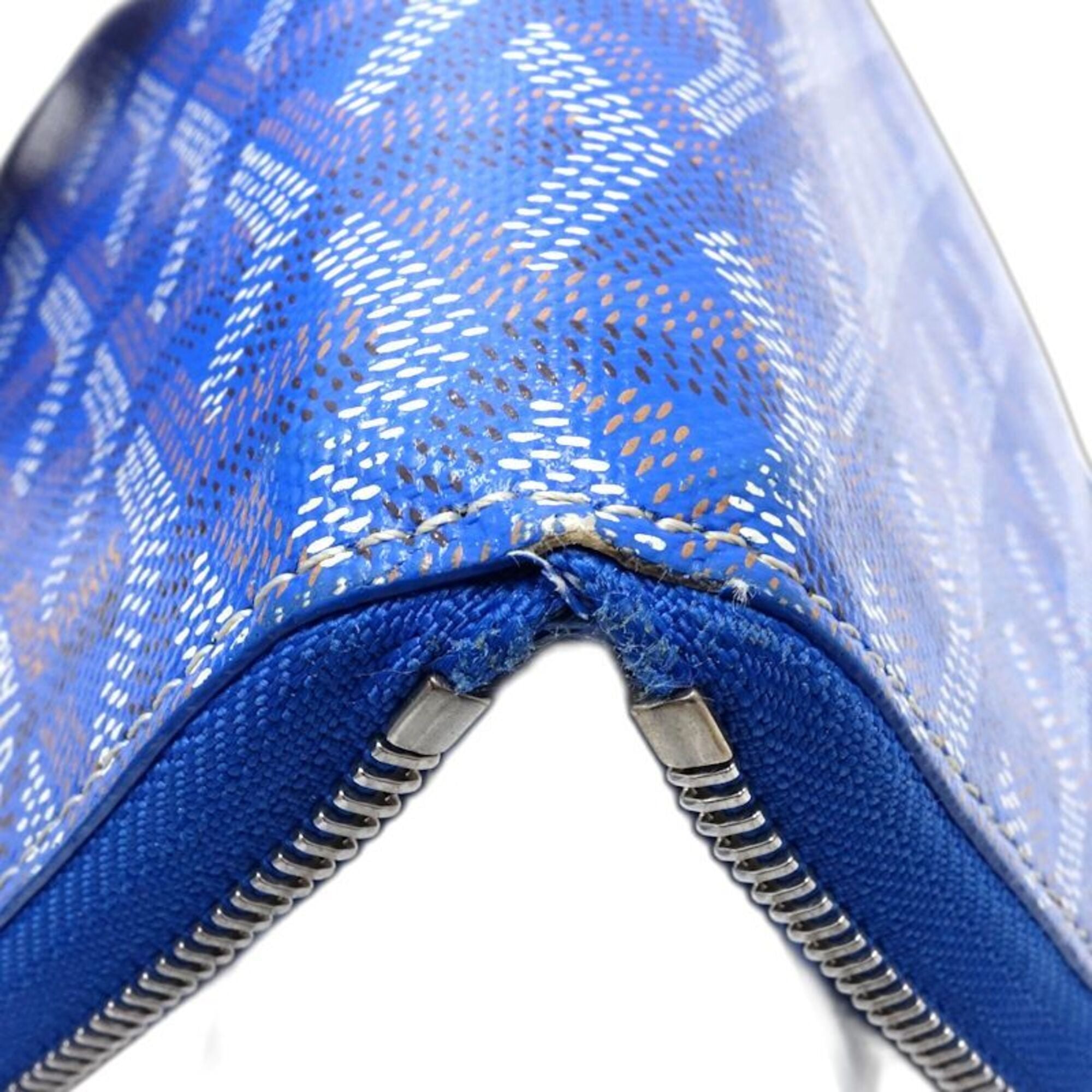 Goyard Sky Blue Leather Long Wallet (Bi-Fold) (Pre-Owned)