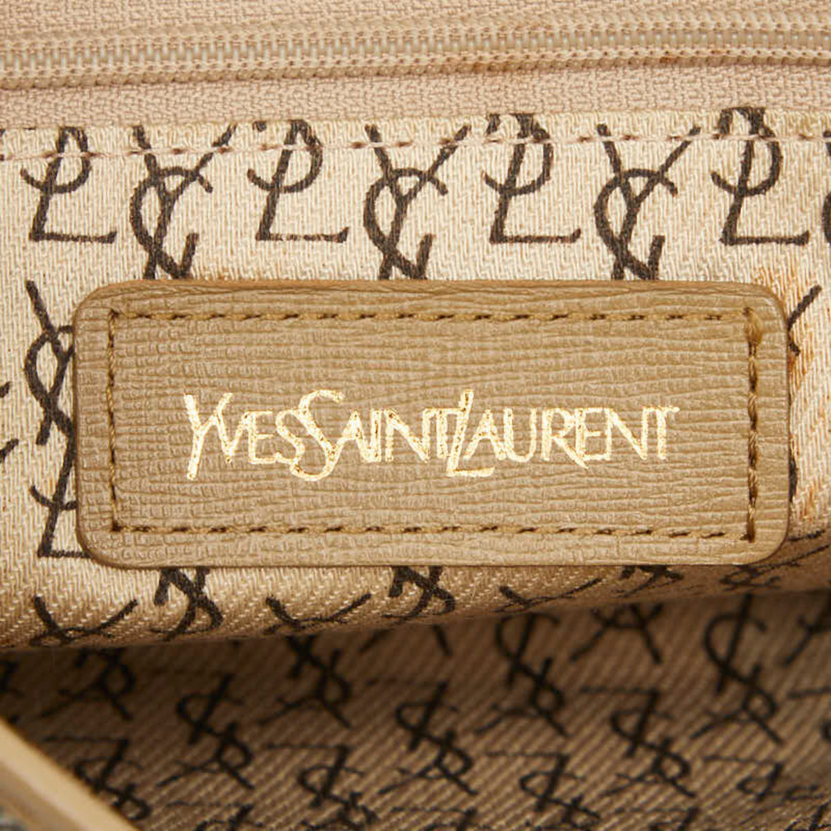 Saint Laurent Beige Brown Pvc Leather Shoulder Bag (Pre-Owned)