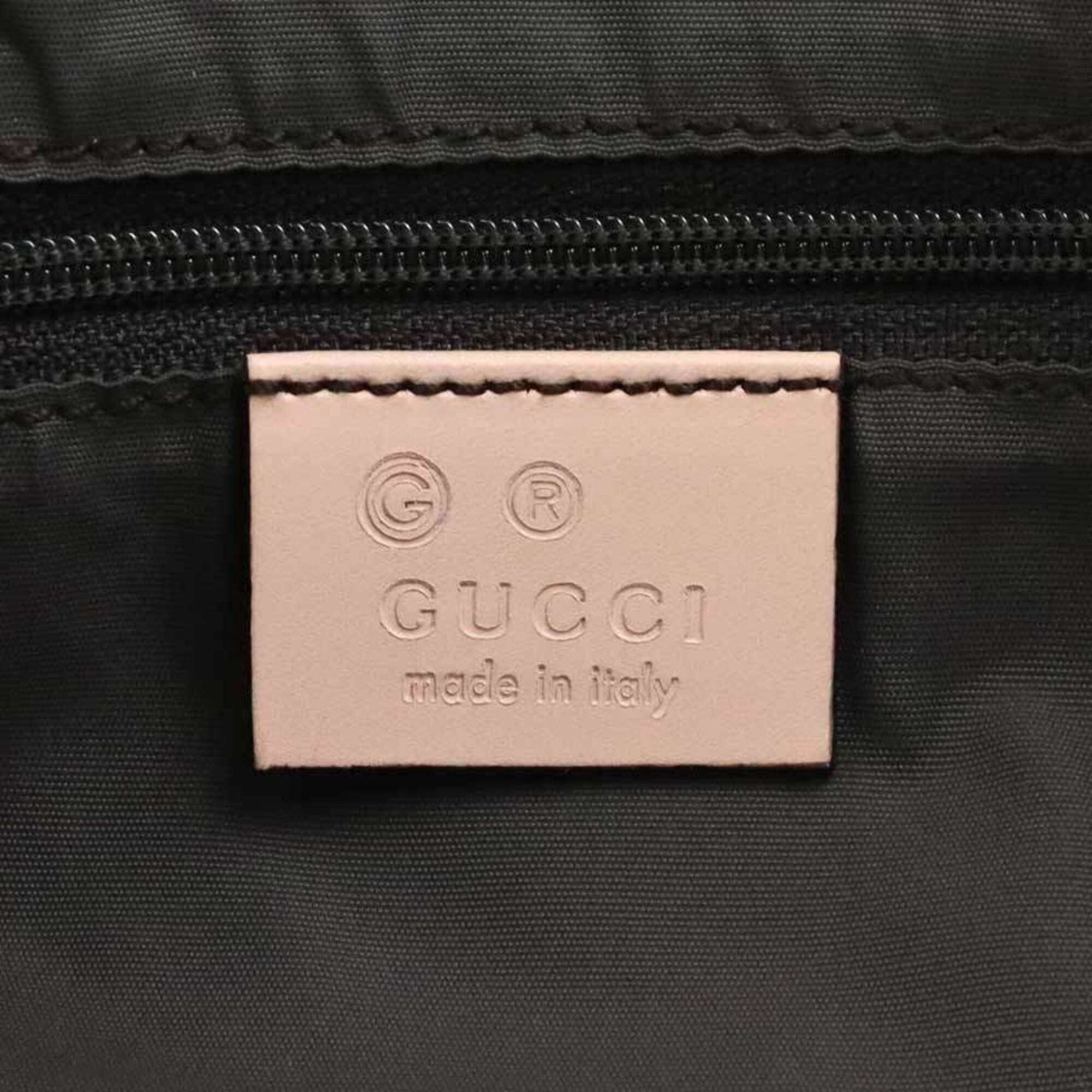 Gucci Multi-Color Pink Canvas Leather Handbag (Pre-Owned)